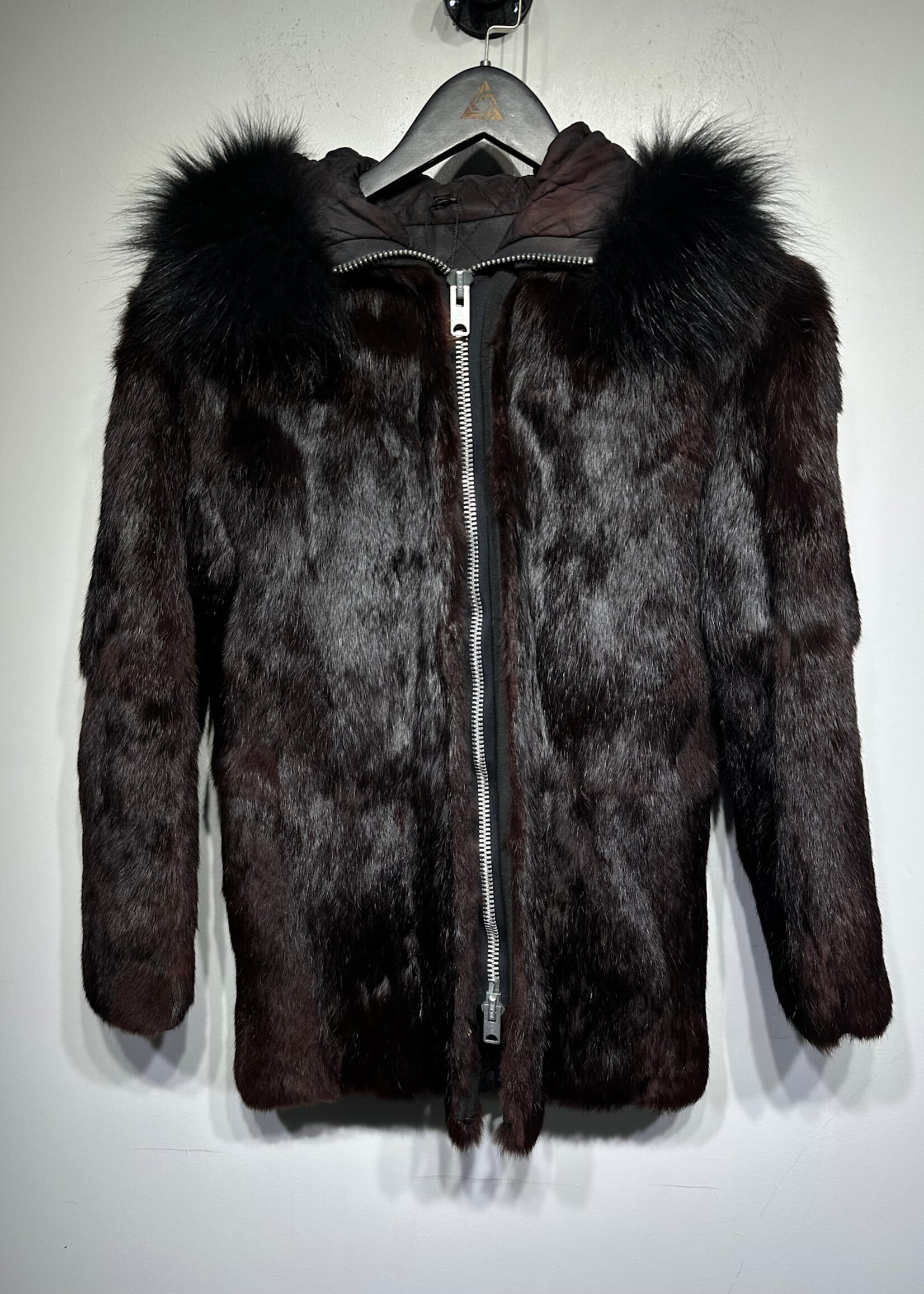 Alaska Arctic Fox Brown Fur Jacket Fits Fem M/L