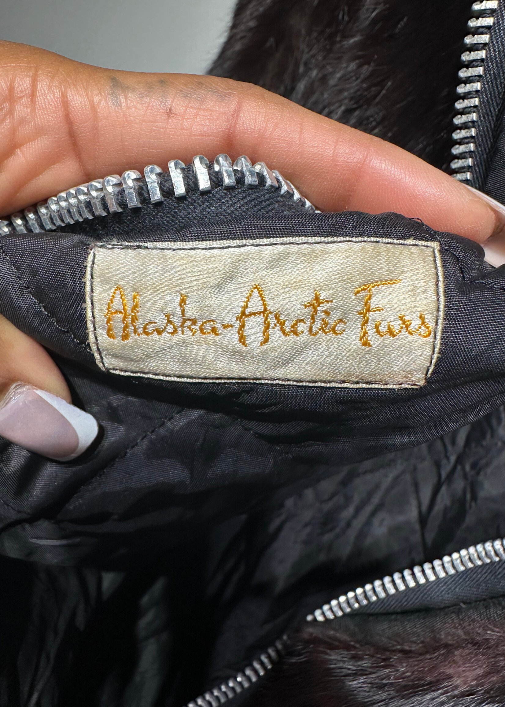 Alaska Arctic Fox Brown Fur Jacket Fits Fem M/L