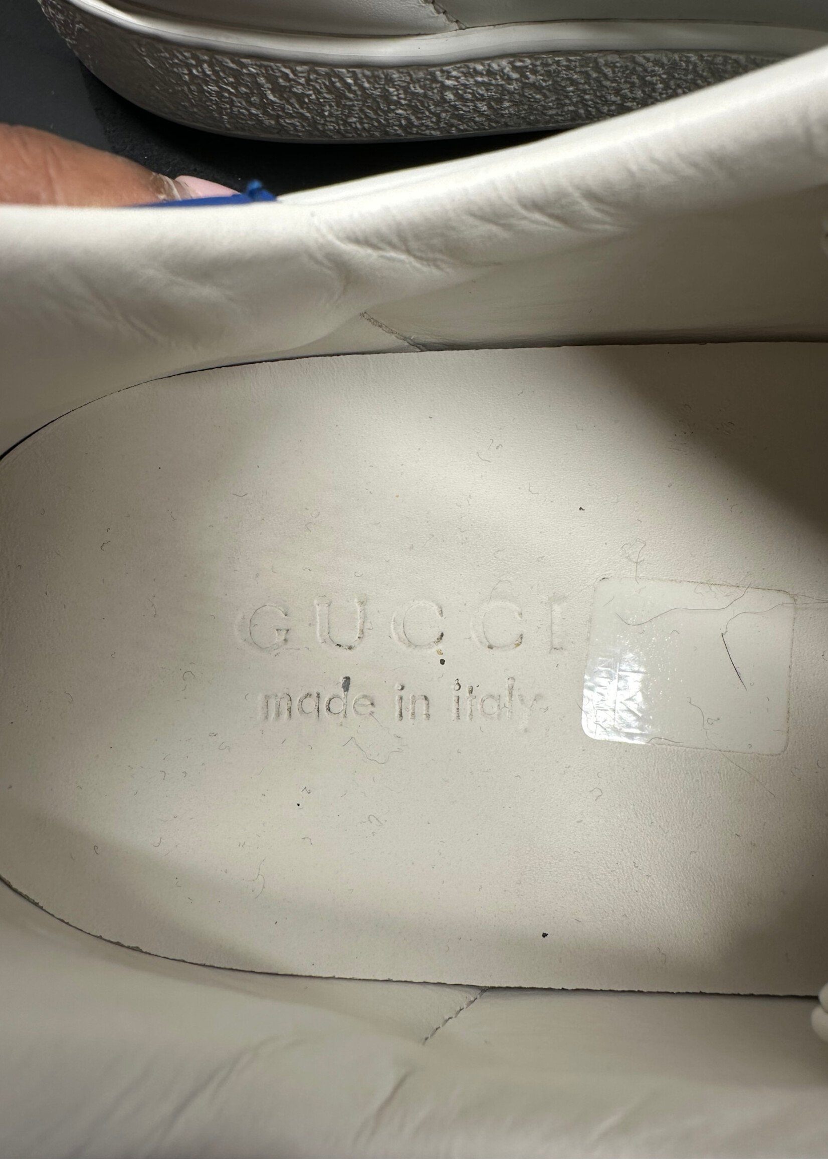 Gucci Ace Tennis Logo Sneaker Fits Masc 8.5 AS IS