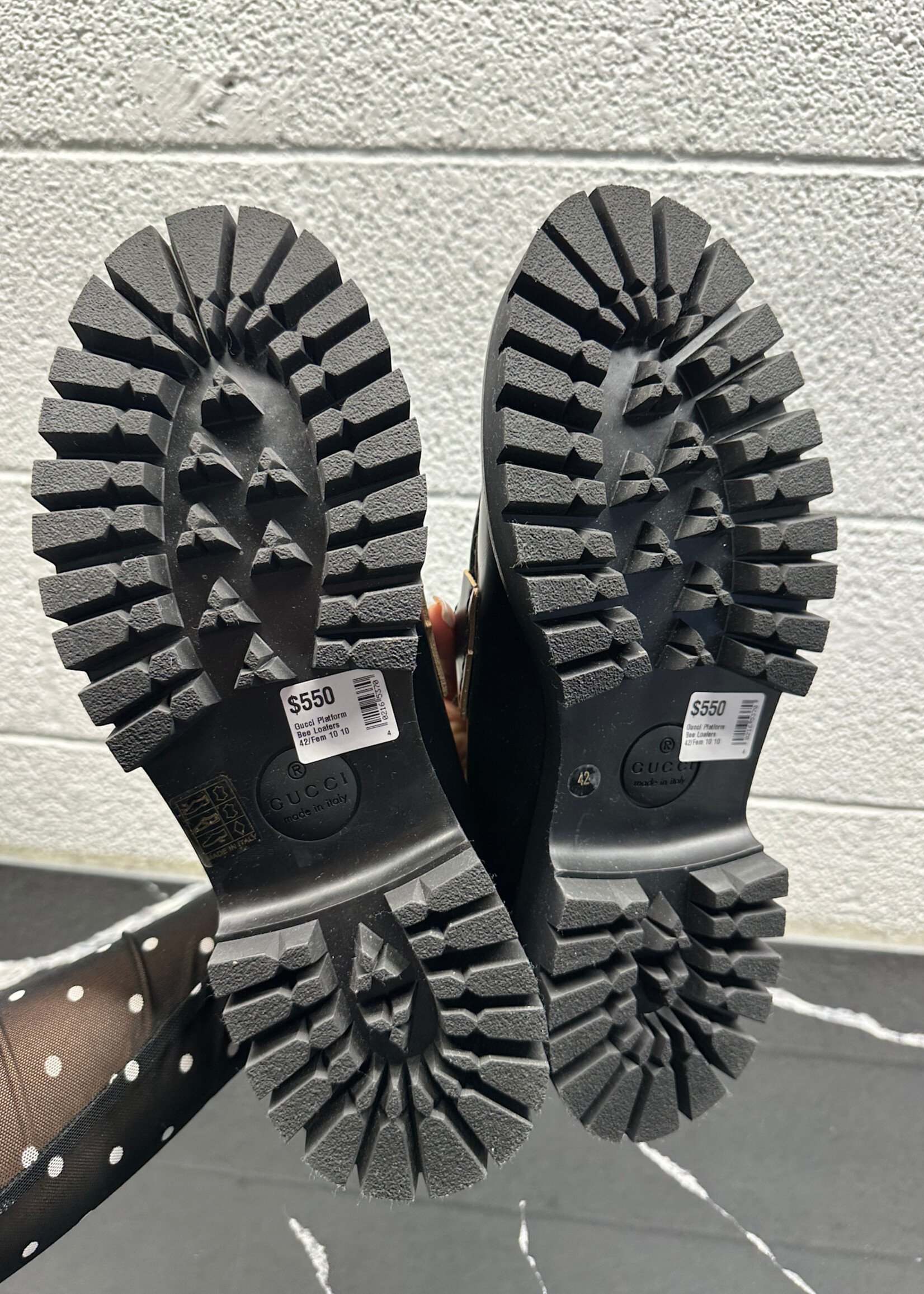Gucci Platform Bee Loafers 42/Fem 10
