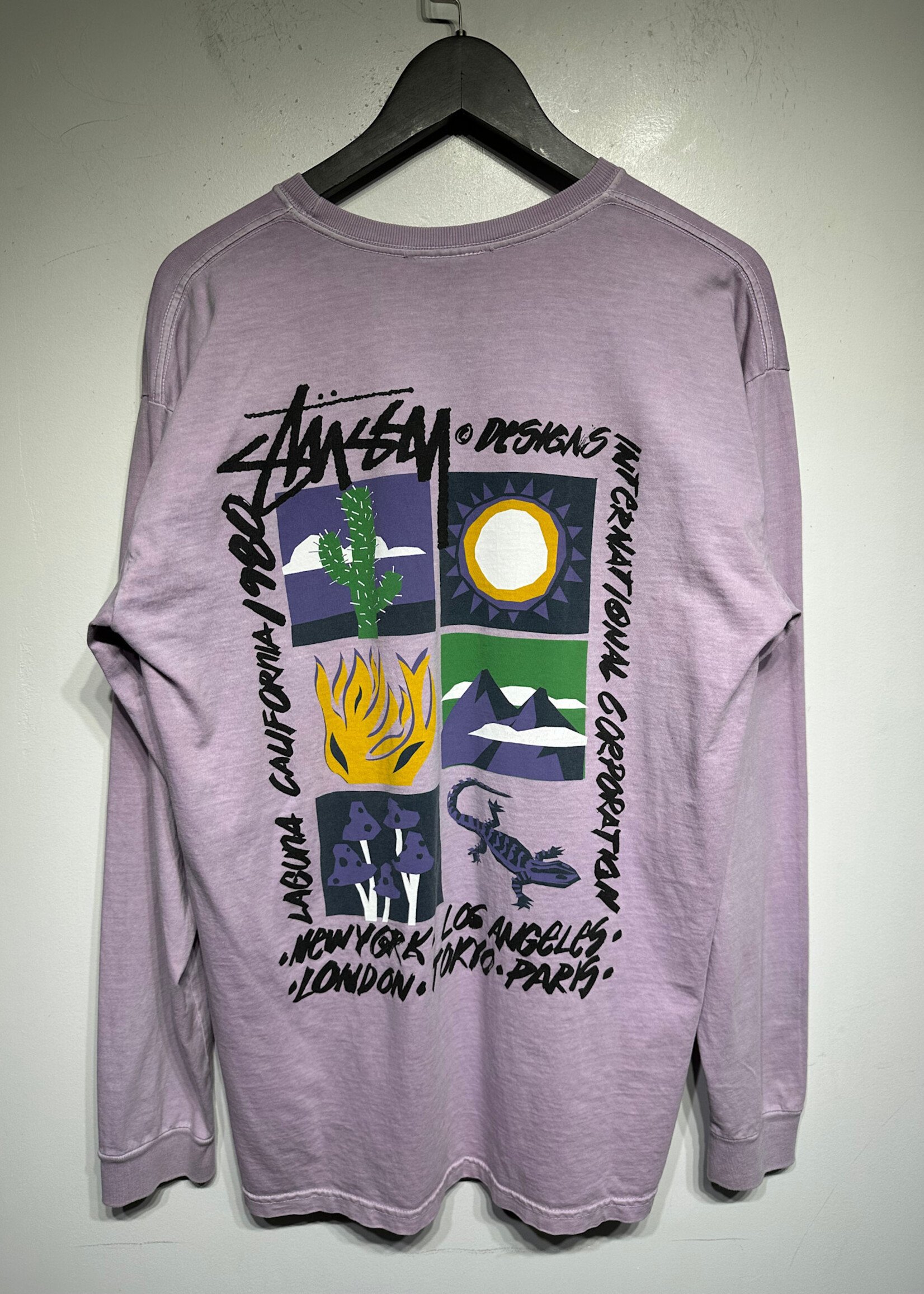 Stussy Light Purple LS Tee L
