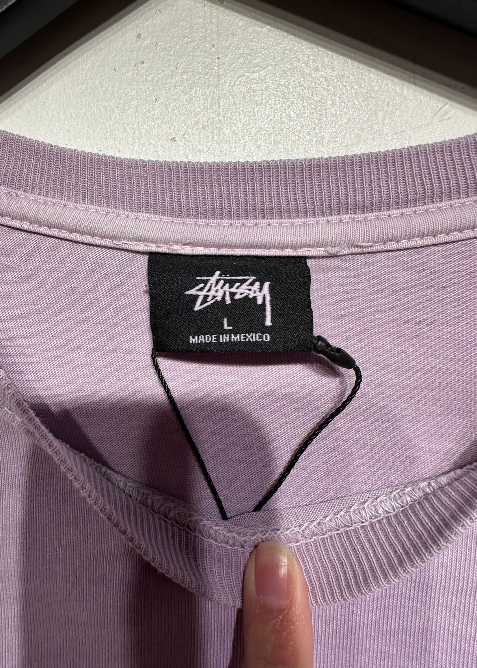 Stussy Light Purple LS Tee L
