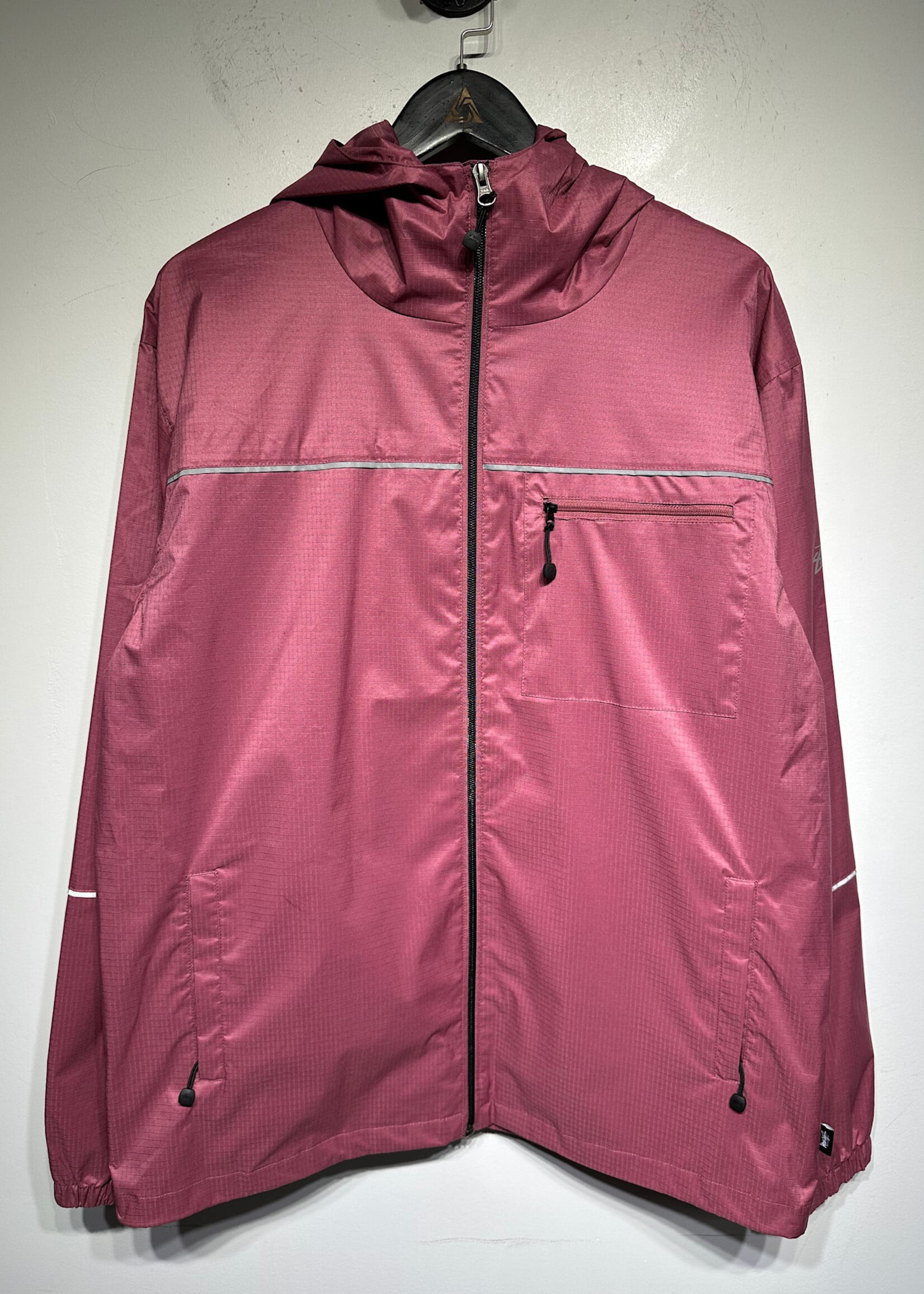 Stussy Pink Grid Windbreaker L