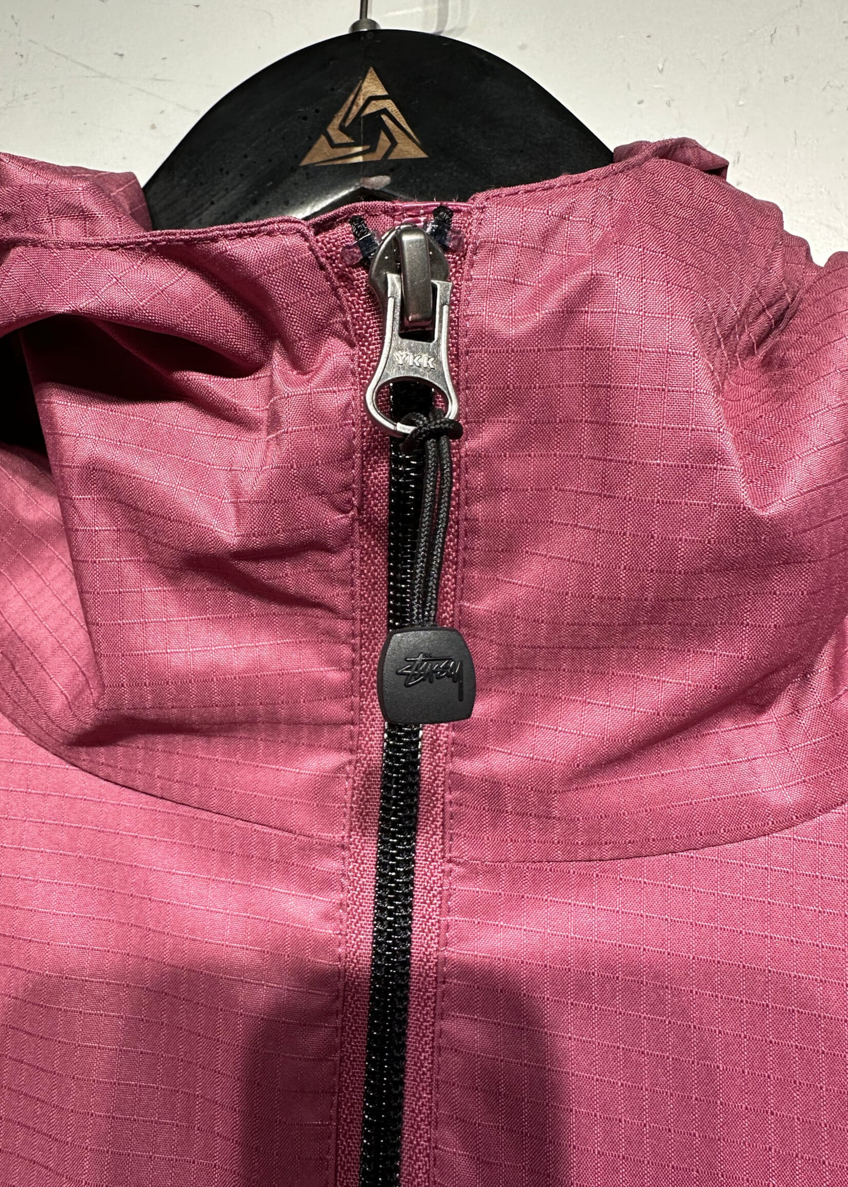 Stussy Pink Grid Windbreaker L