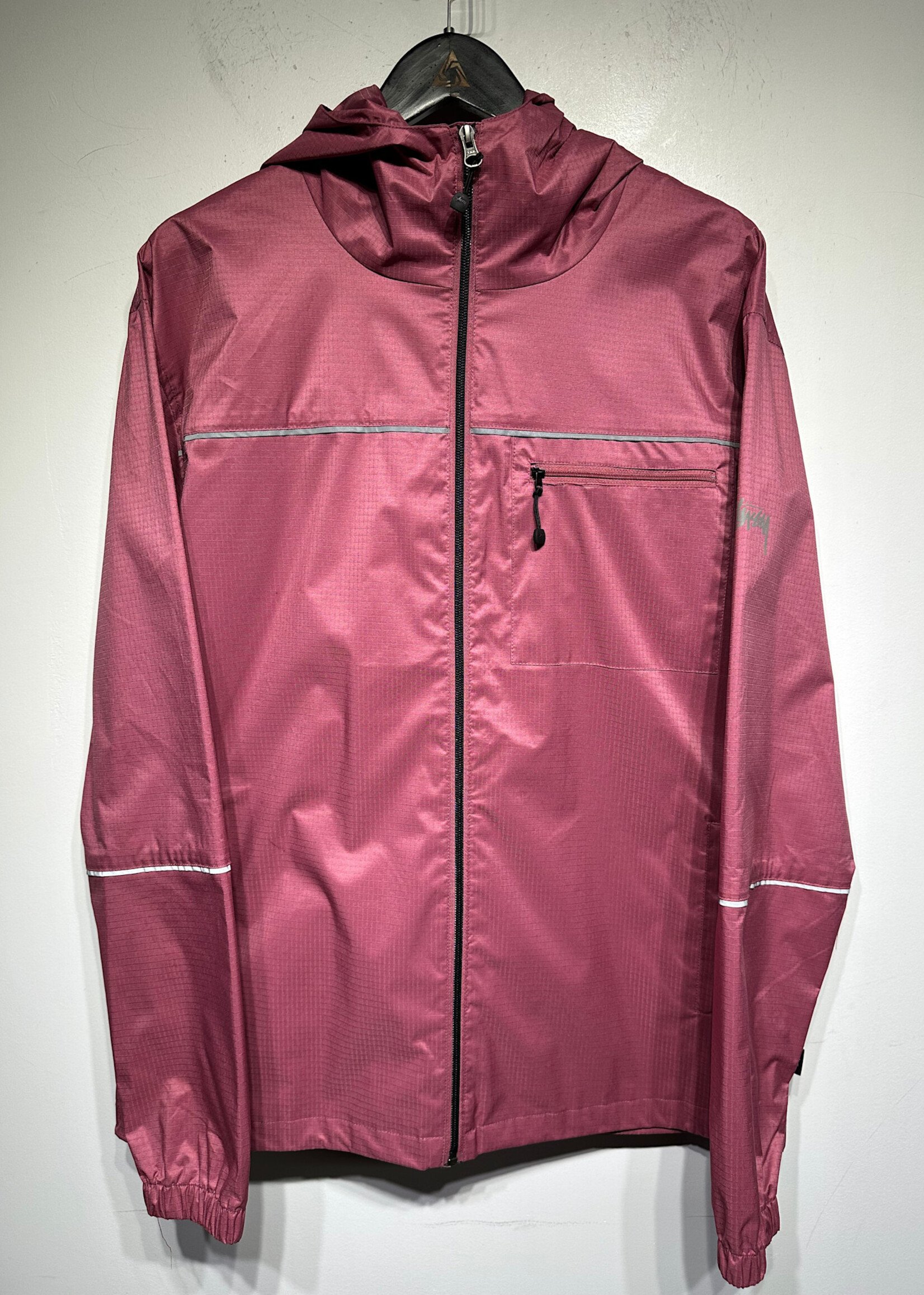 Stussy Pink Grid Windbreaker L