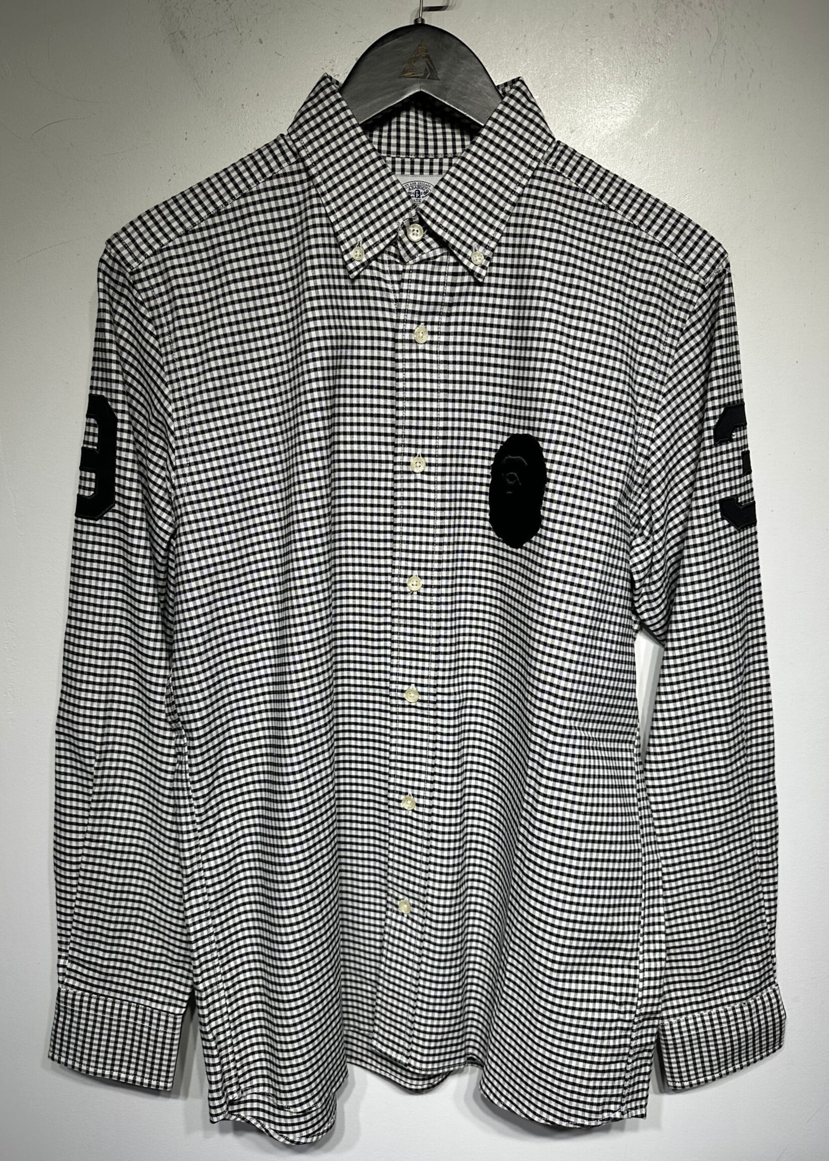 Bape White Black Plaid BU L