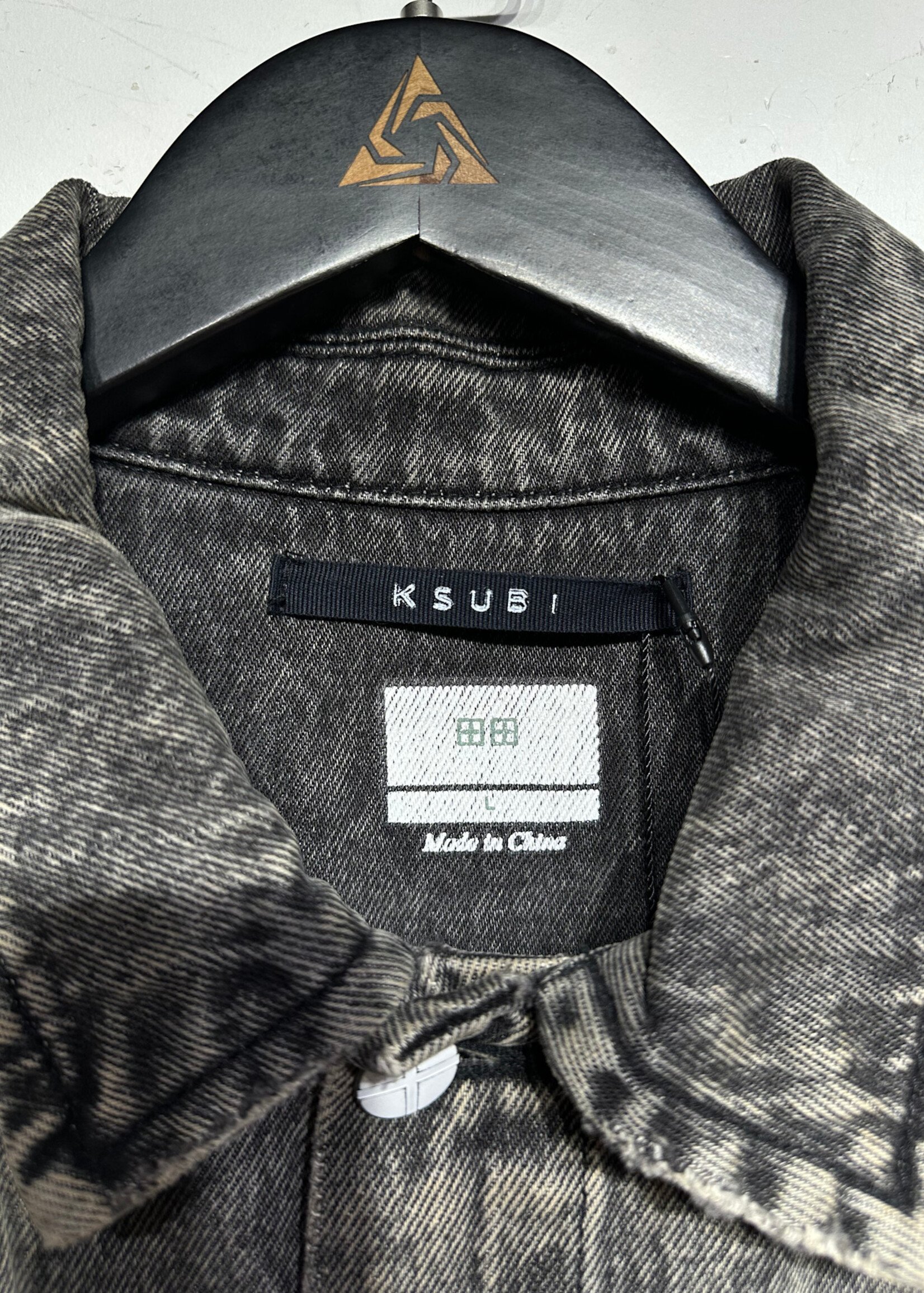 Ksubi Something Missing Grey Jean Jacket L