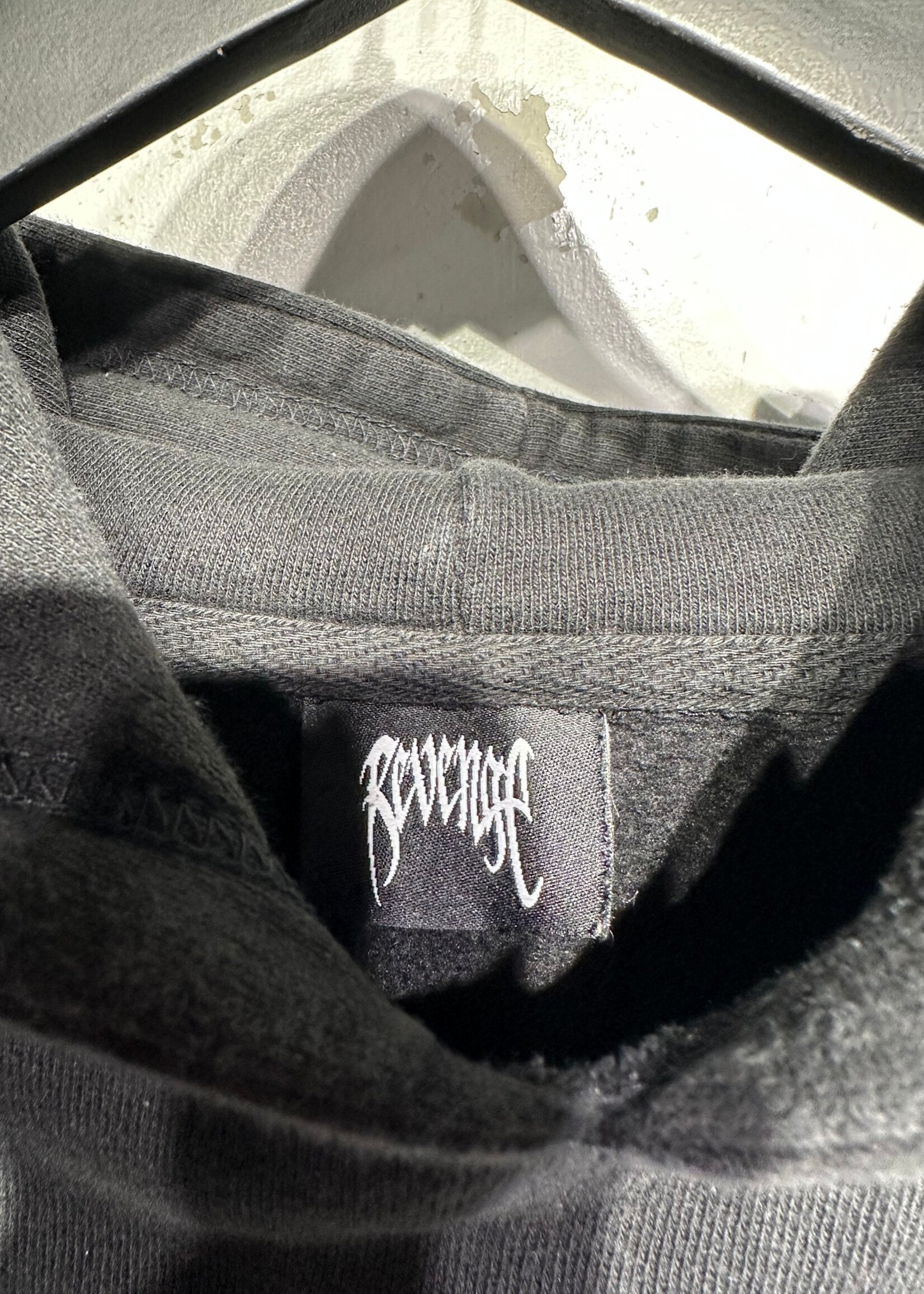 Revenge Black Smoke Logo Hoodie M