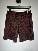 Kenzo Maroon Animal Print Shorts Masc 30