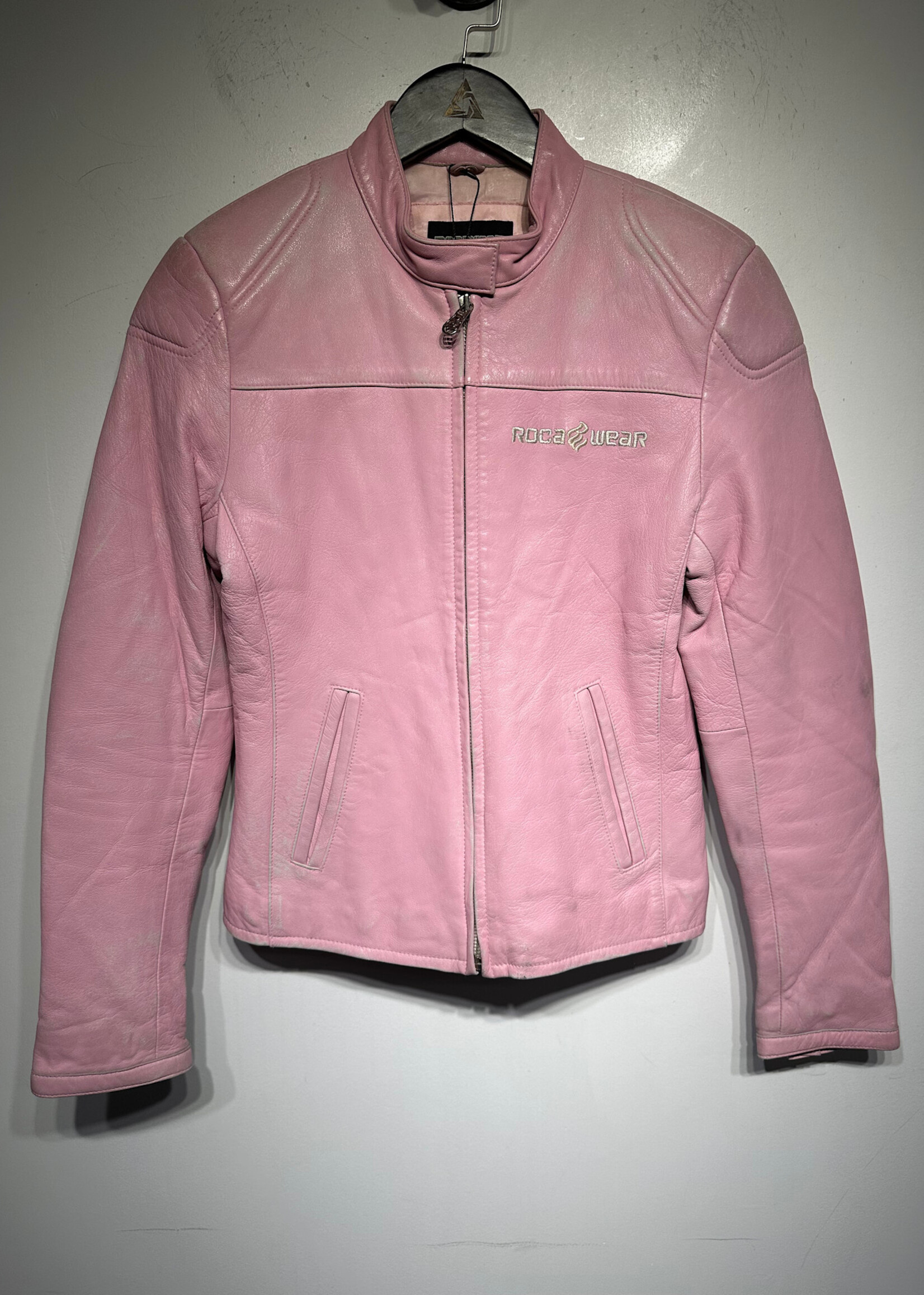 Roca Wear Pink Moto Style Jacket Fem S AS IS