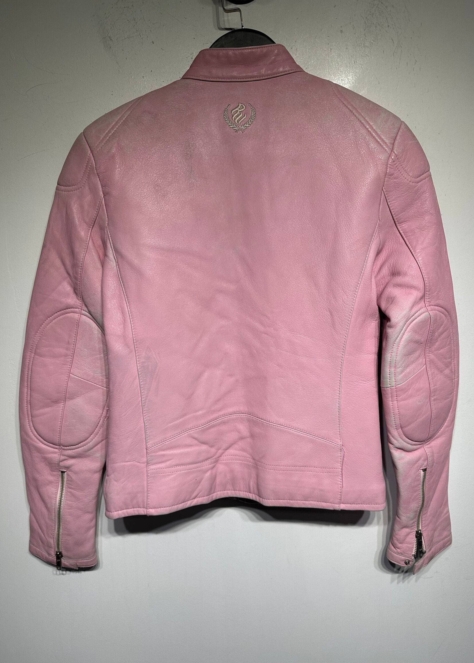 Roca Wear Pink Moto Style Jacket Fem S AS IS