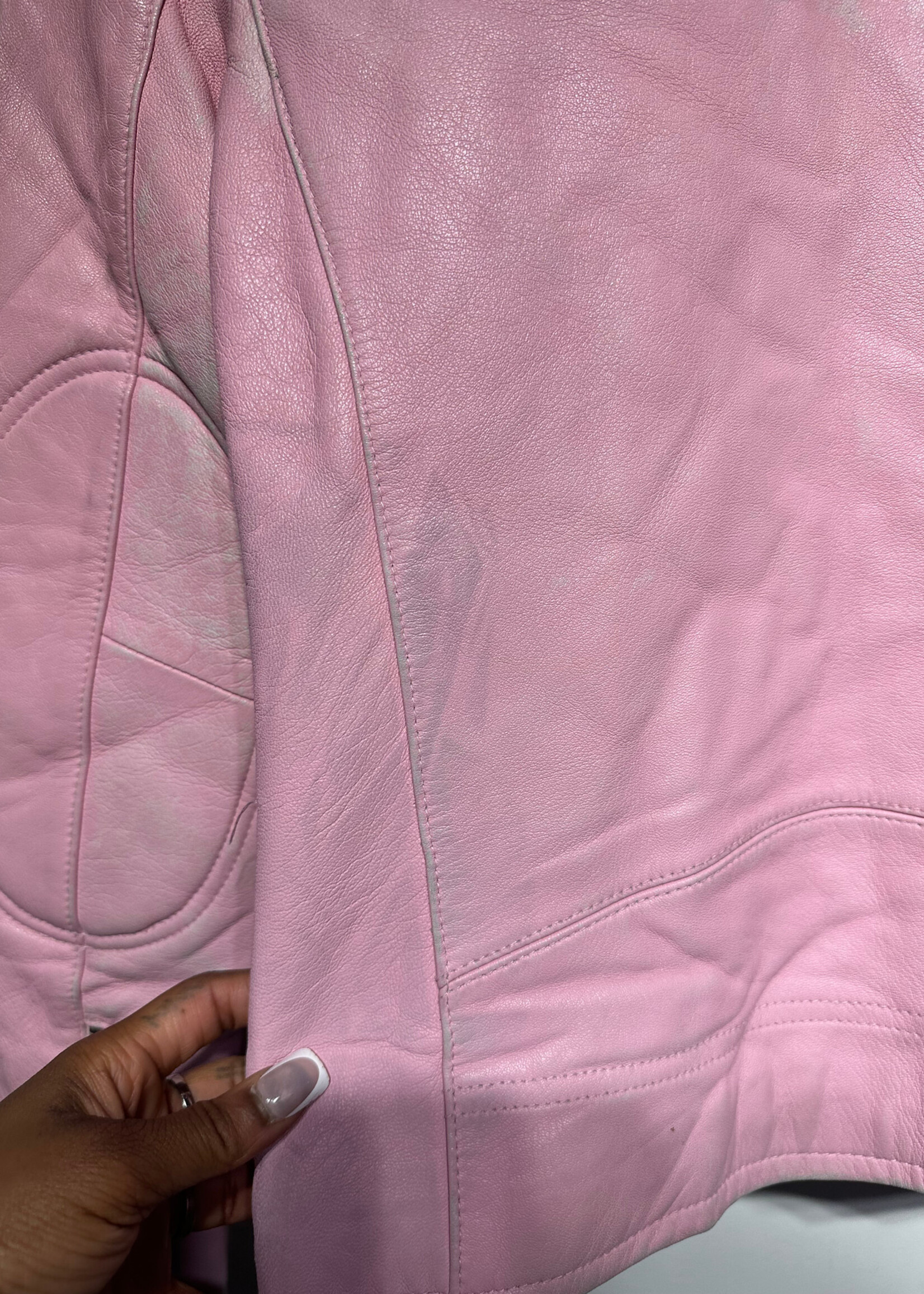Roca Wear Pink Moto Style Jacket Fem S AS IS