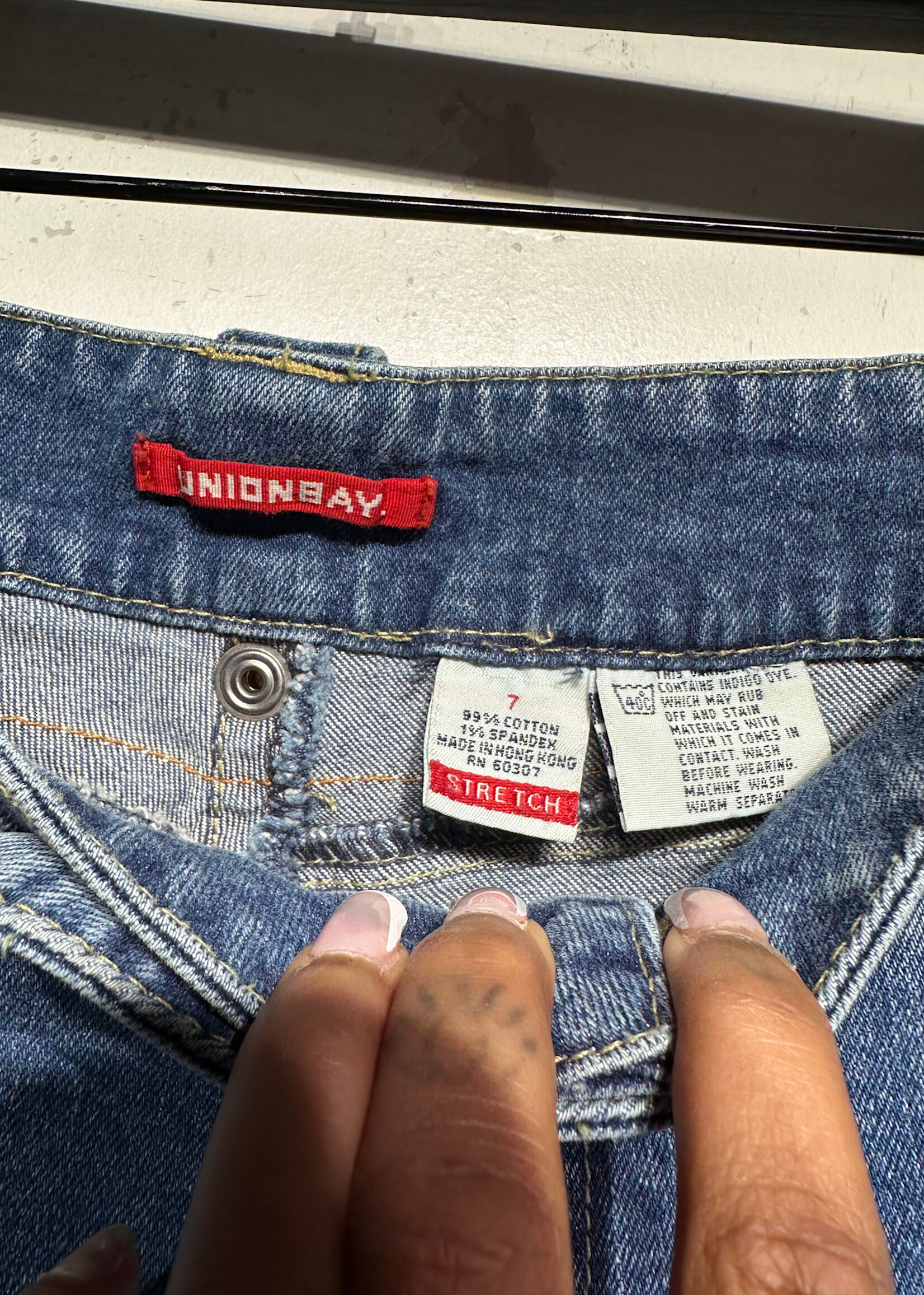 Unionbay Y2K Low Rise Fade Wash Jeans 7/Fem 29