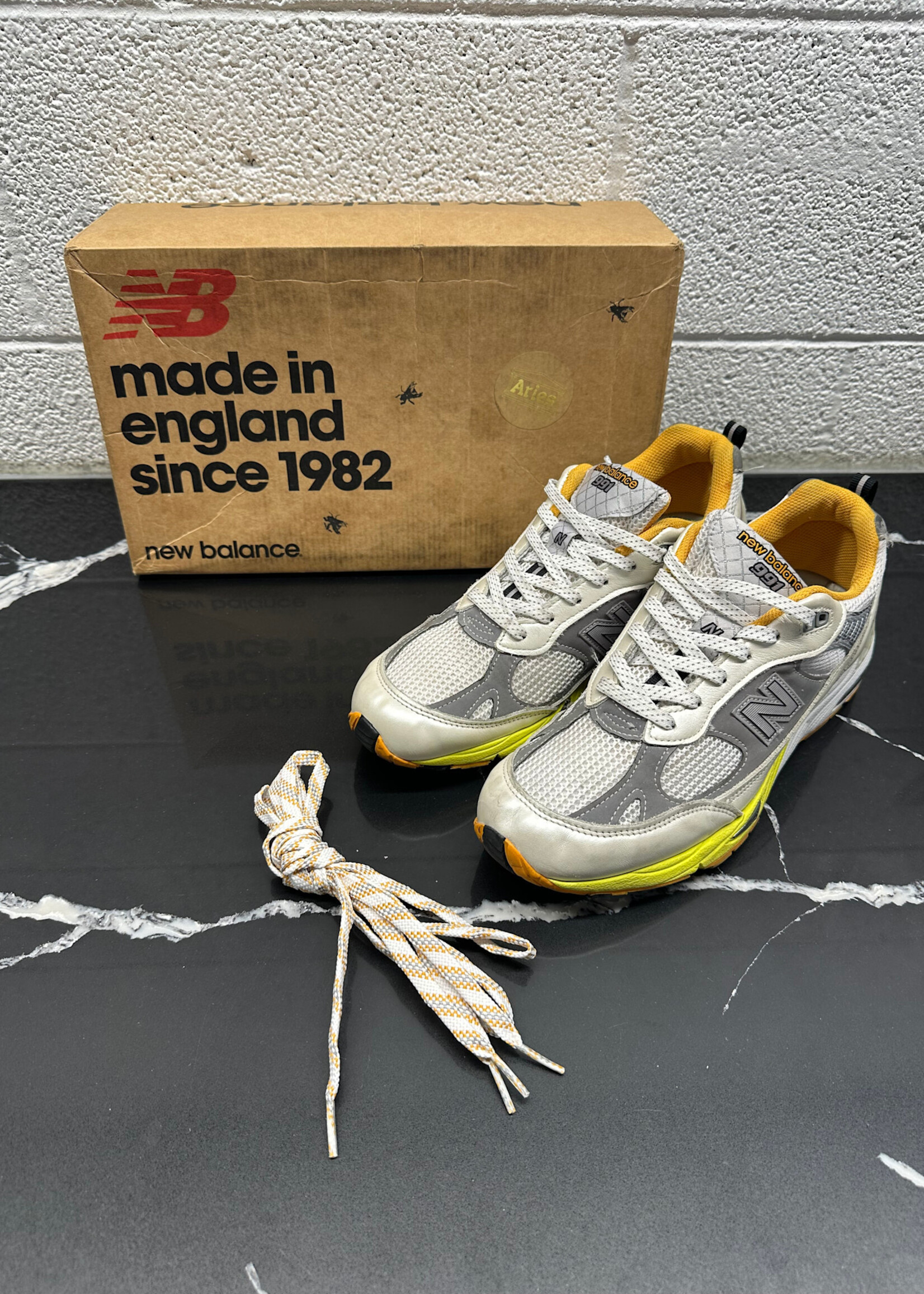New Balance x Aries Yellow 991 Sneakers 9.5