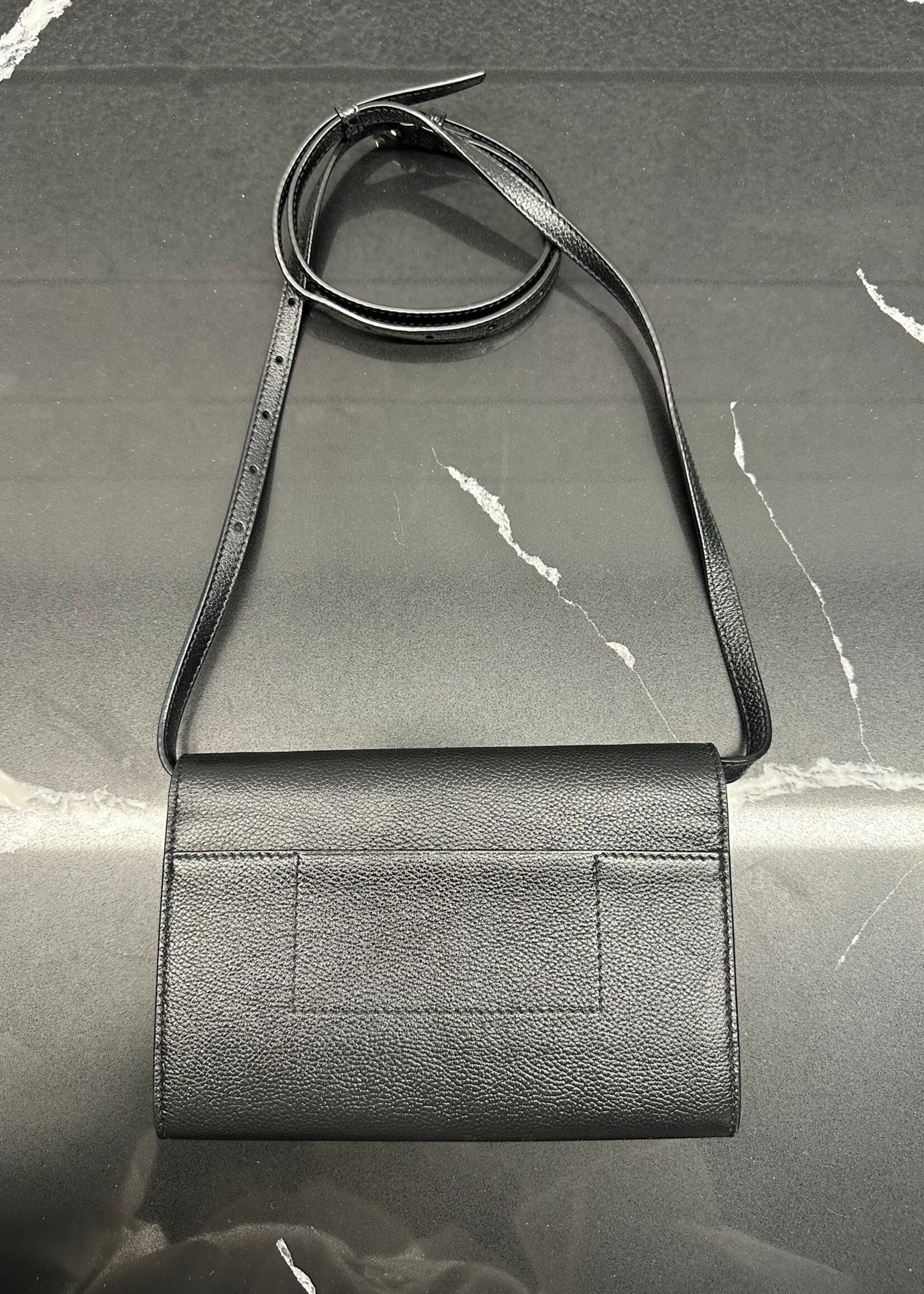 Balenciaga 2022 Black Leather Crossbody