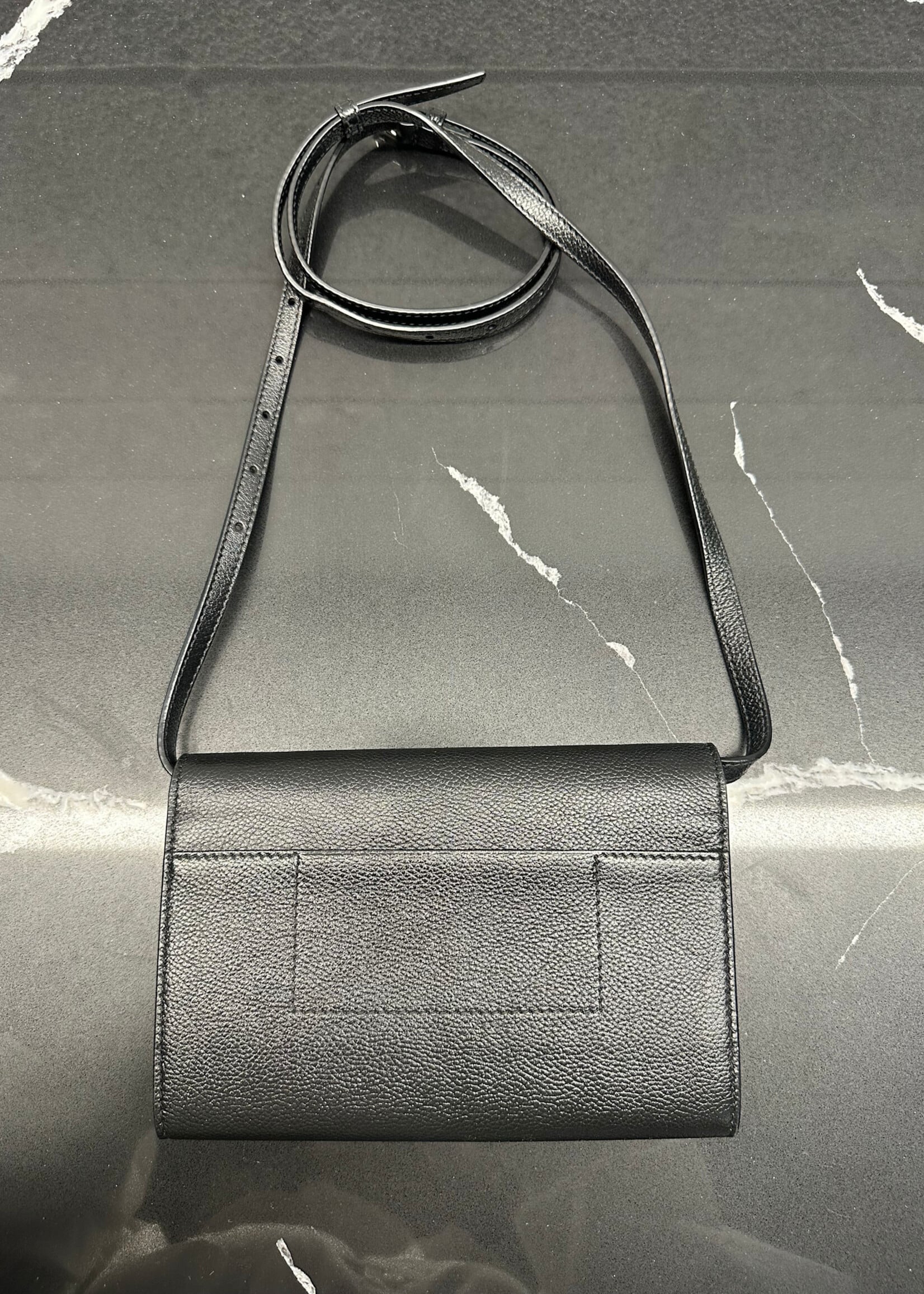 Balenciaga 2022 Black Leather Crossbody