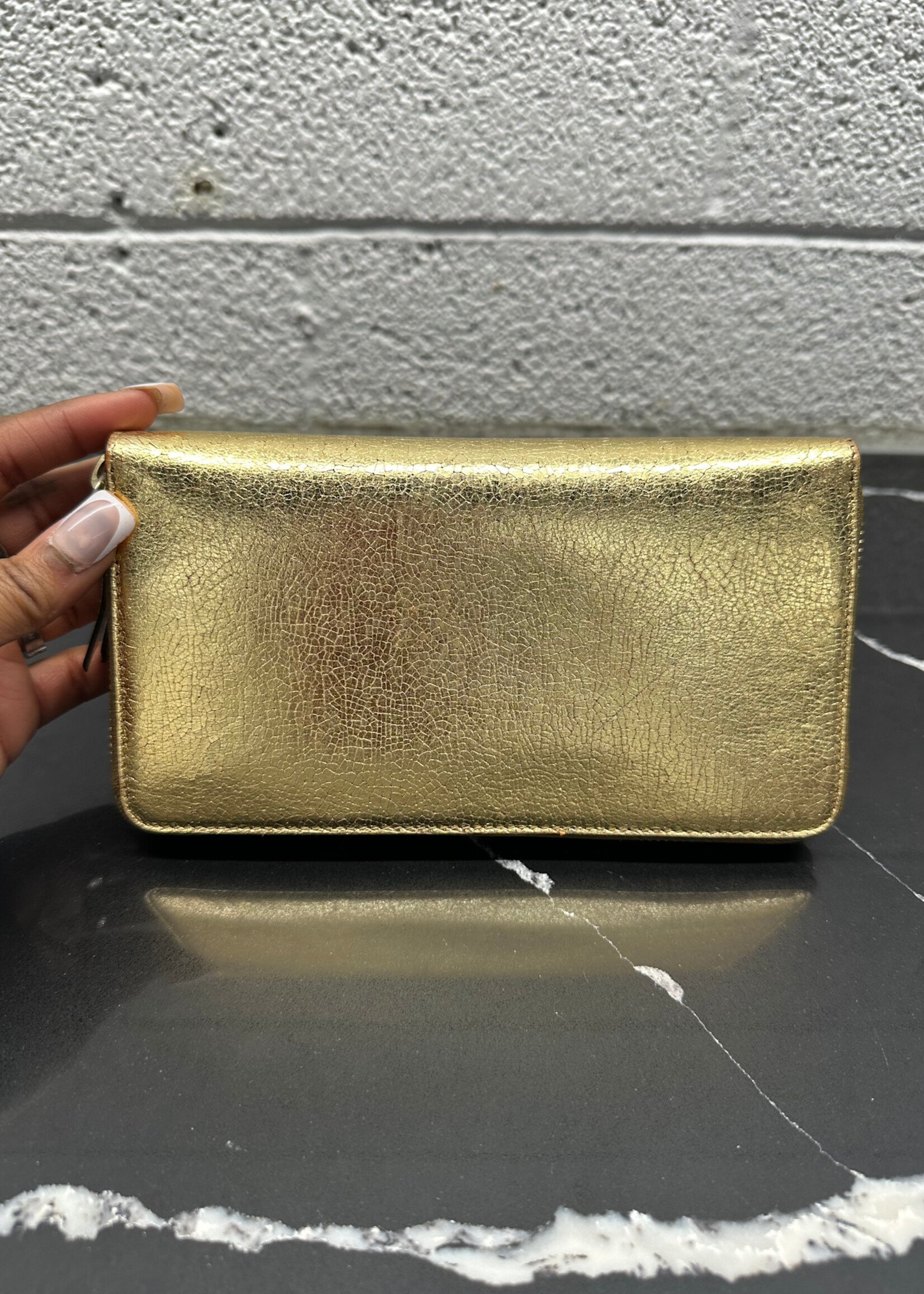 Roberto Cavalli Gold Continental Wallet