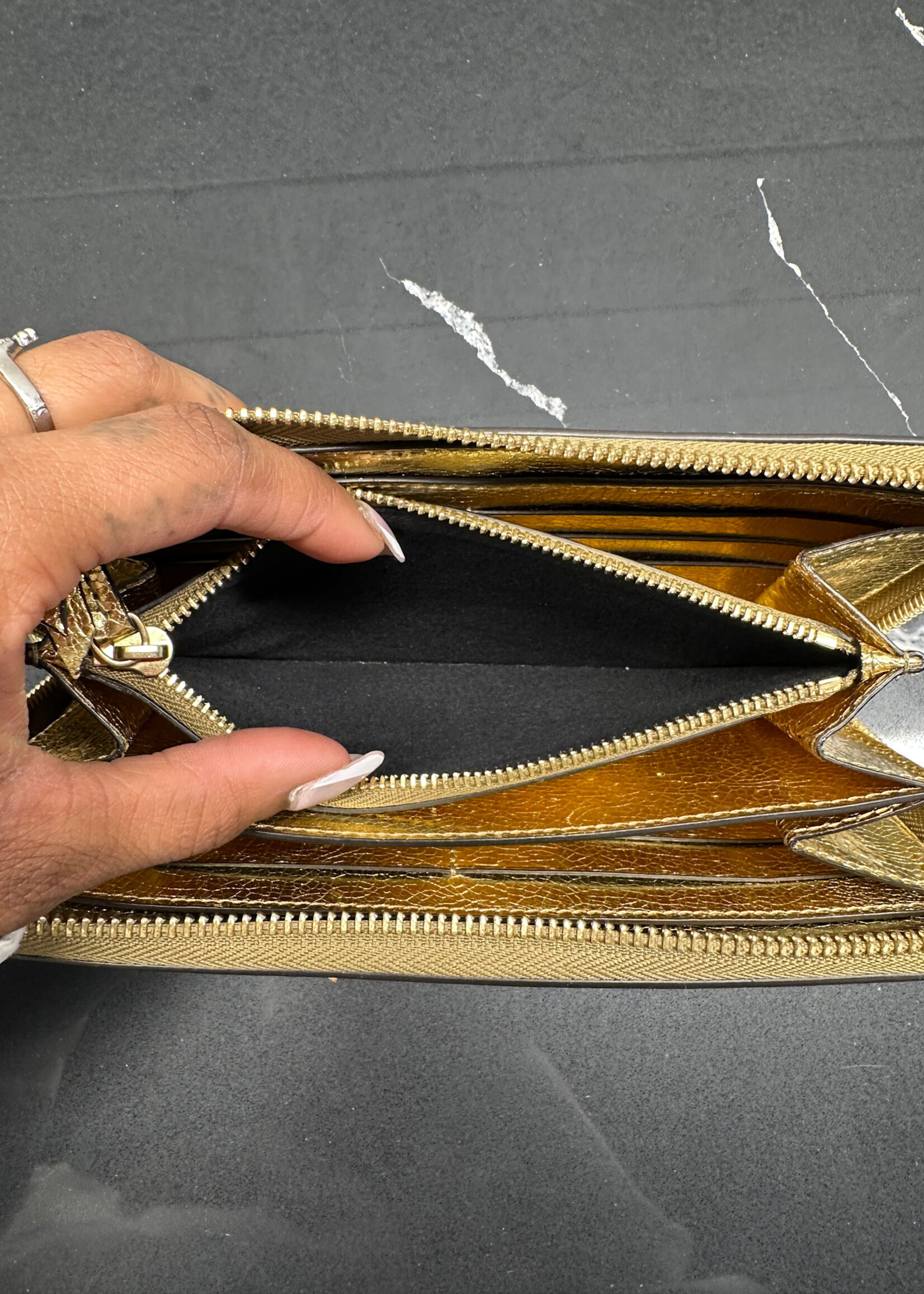 Roberto Cavalli Gold Continental Wallet