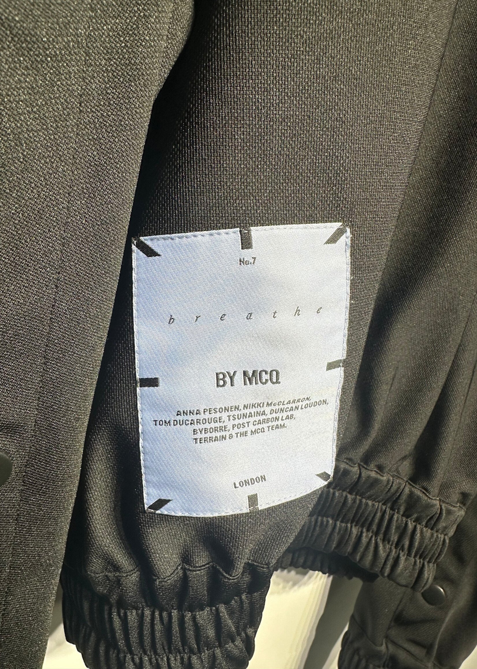 Breathe by Mcq Black Open Sleeve Sweater XS