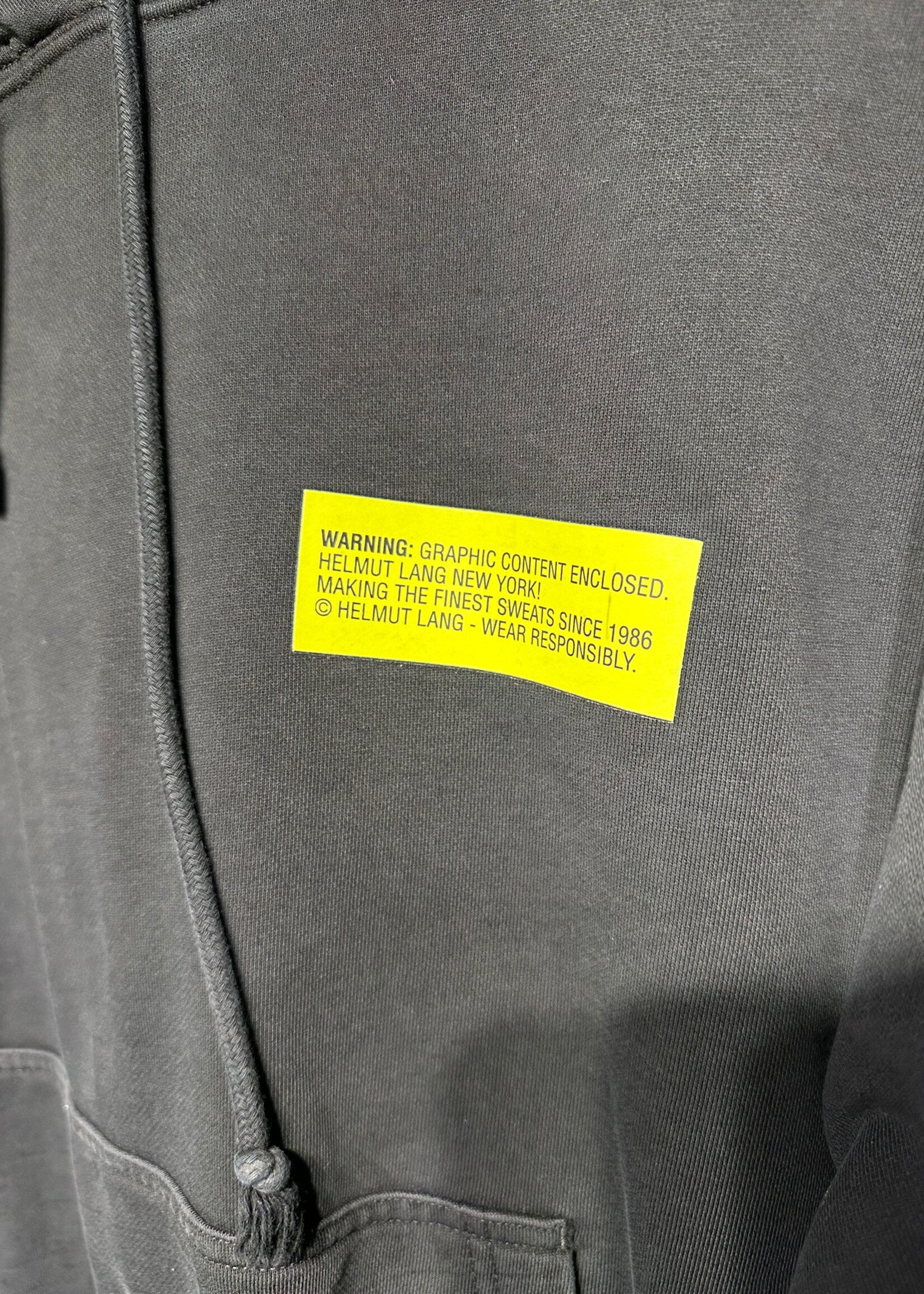 Helmut Lang Yellow Box Graphic Hoodie Masc S