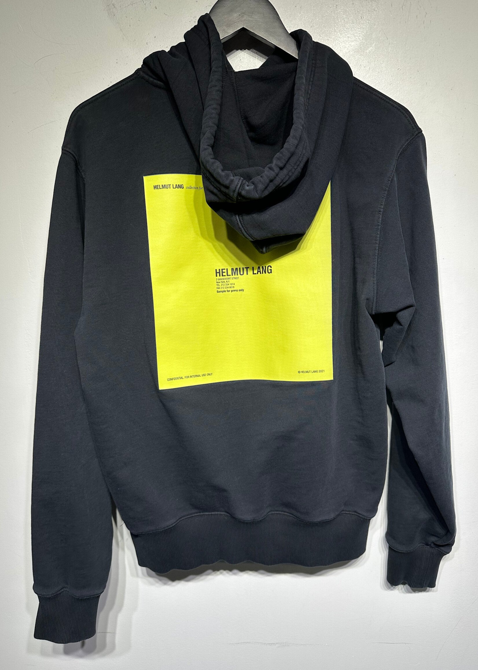 Helmut Lang Yellow Box Graphic Hoodie Masc S