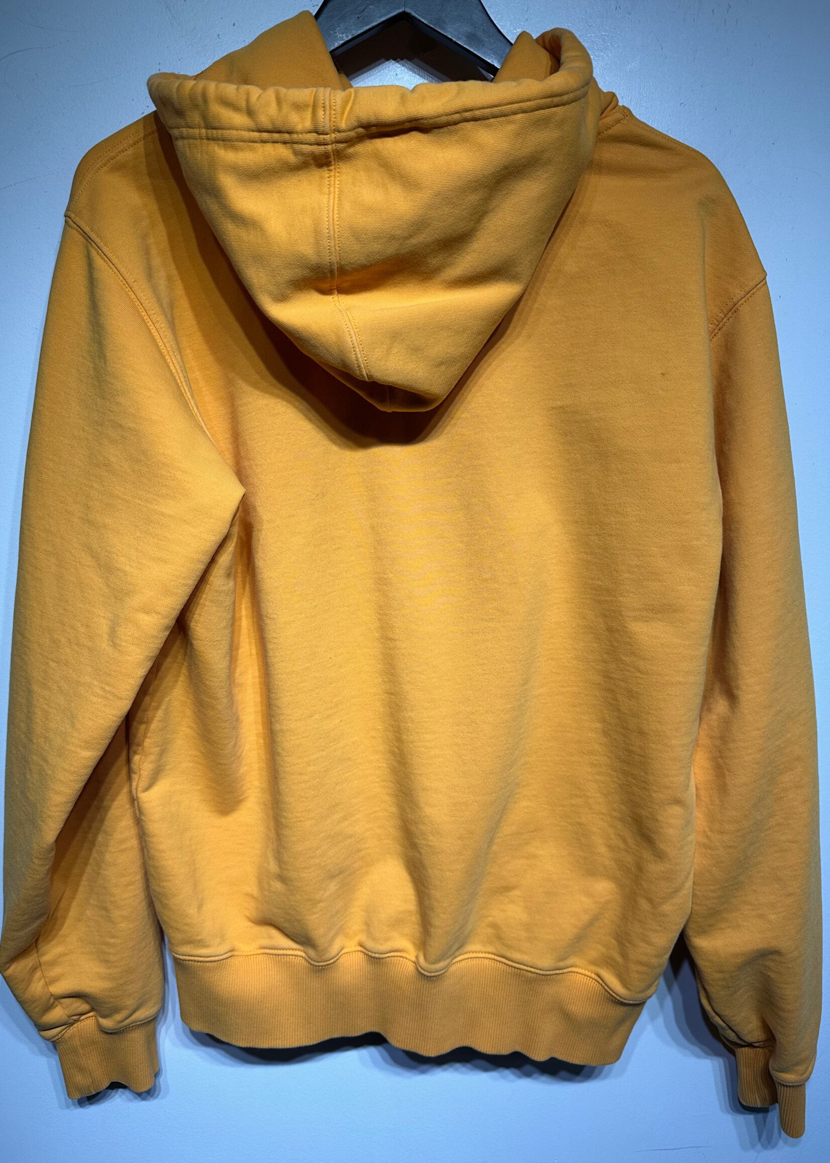 Helmut Lang Orange Spellout Hoodie AS IS Masc M