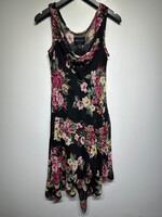 Connected Apparel Floral Black Dress XL