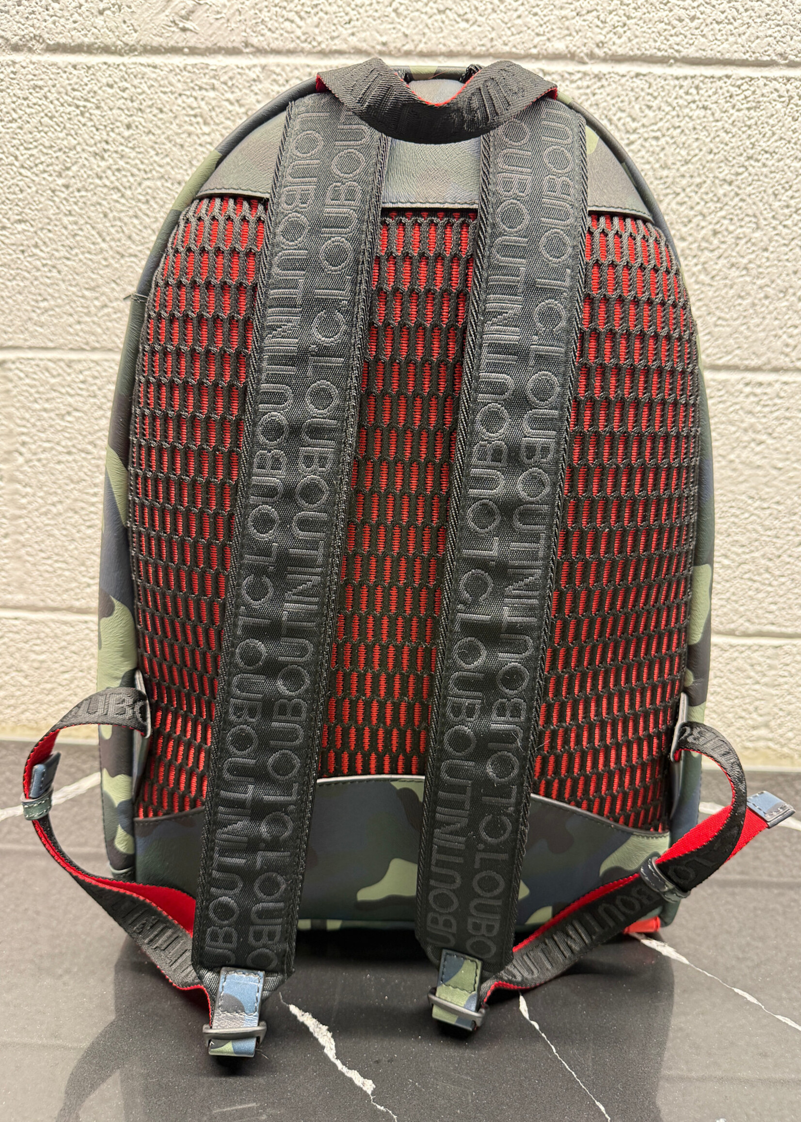 Louboutin Camo Red Spike Backpack