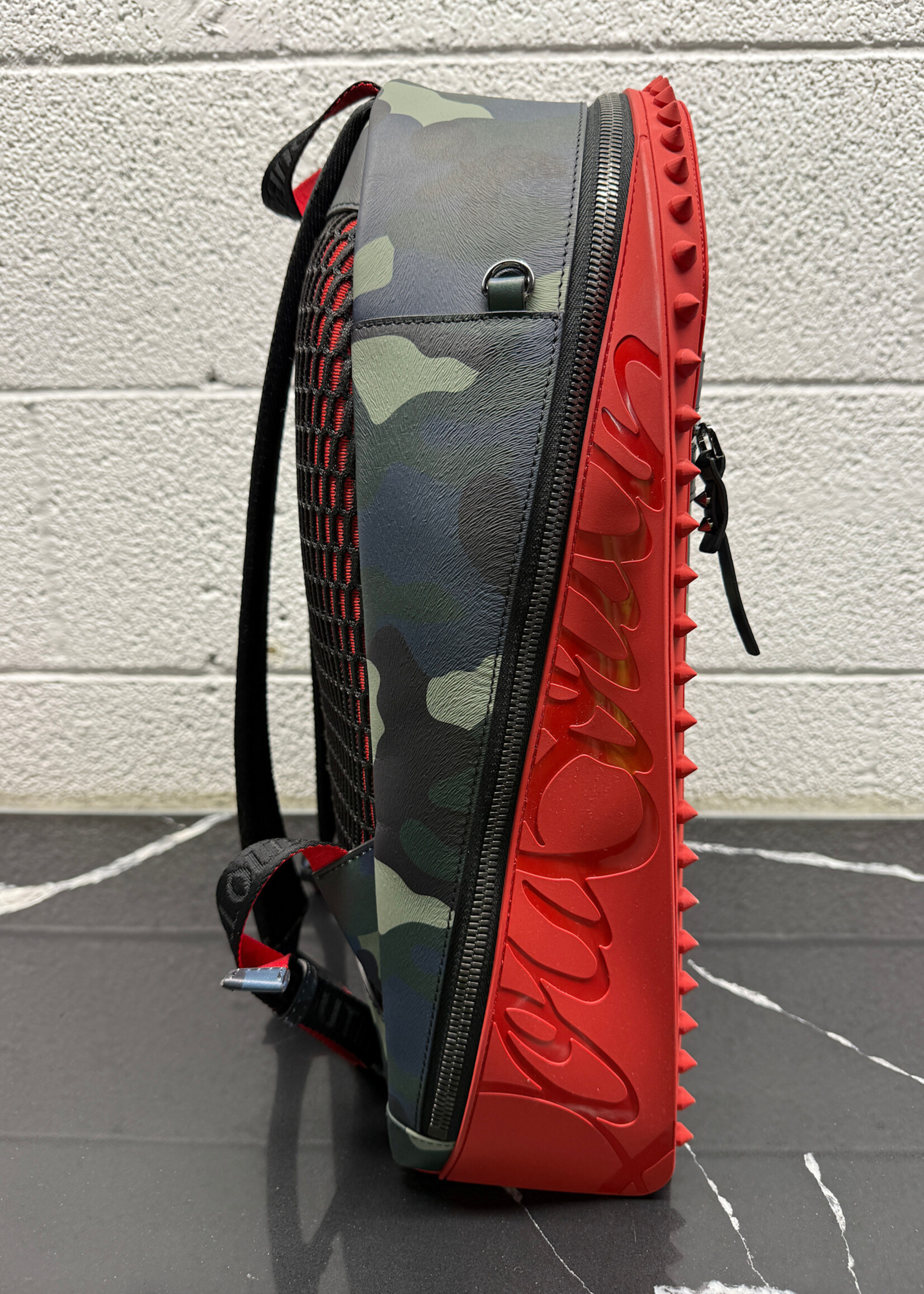Louboutin Camo Red Spike Backpack