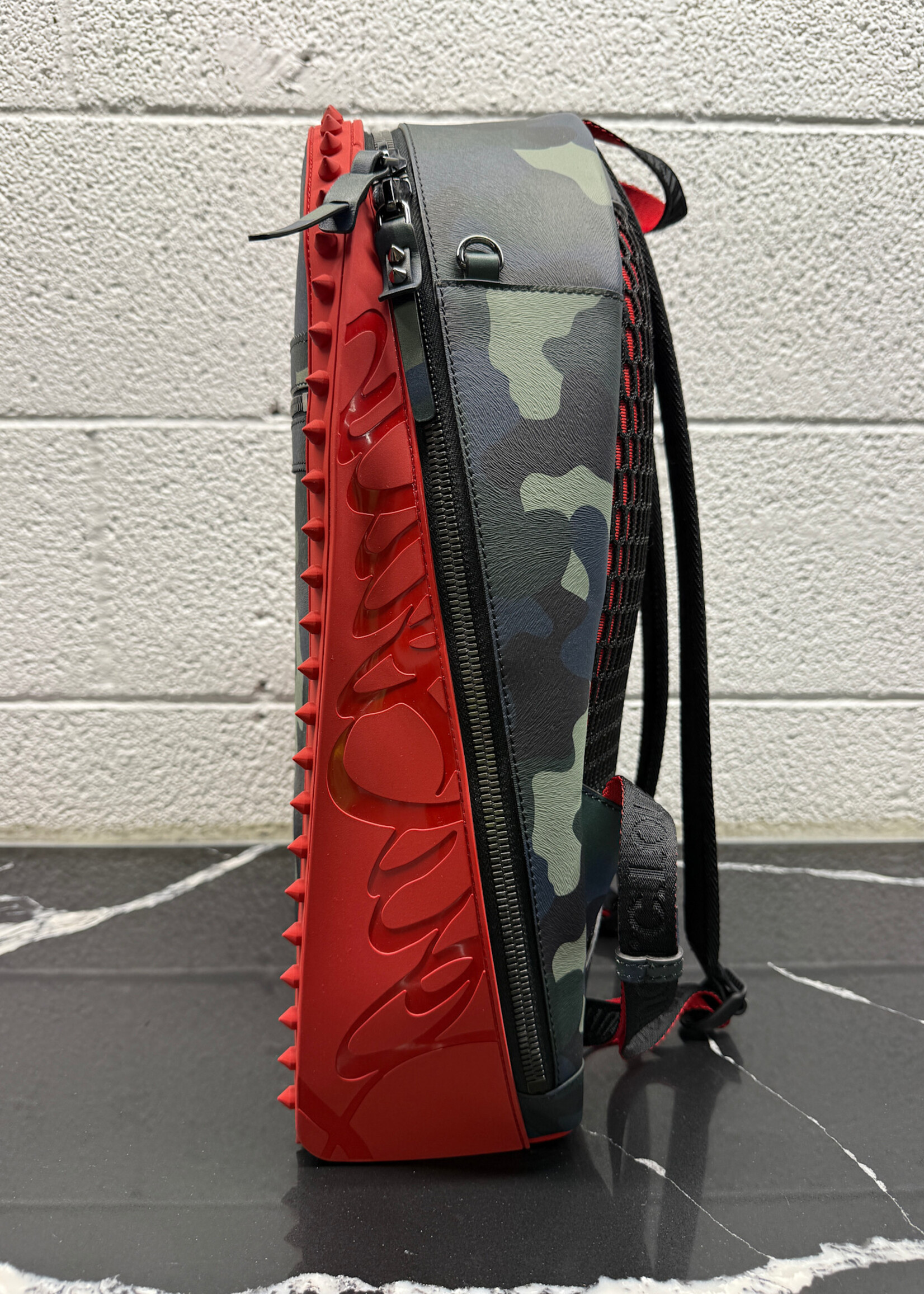 Louboutin Camo Red Spike Backpack