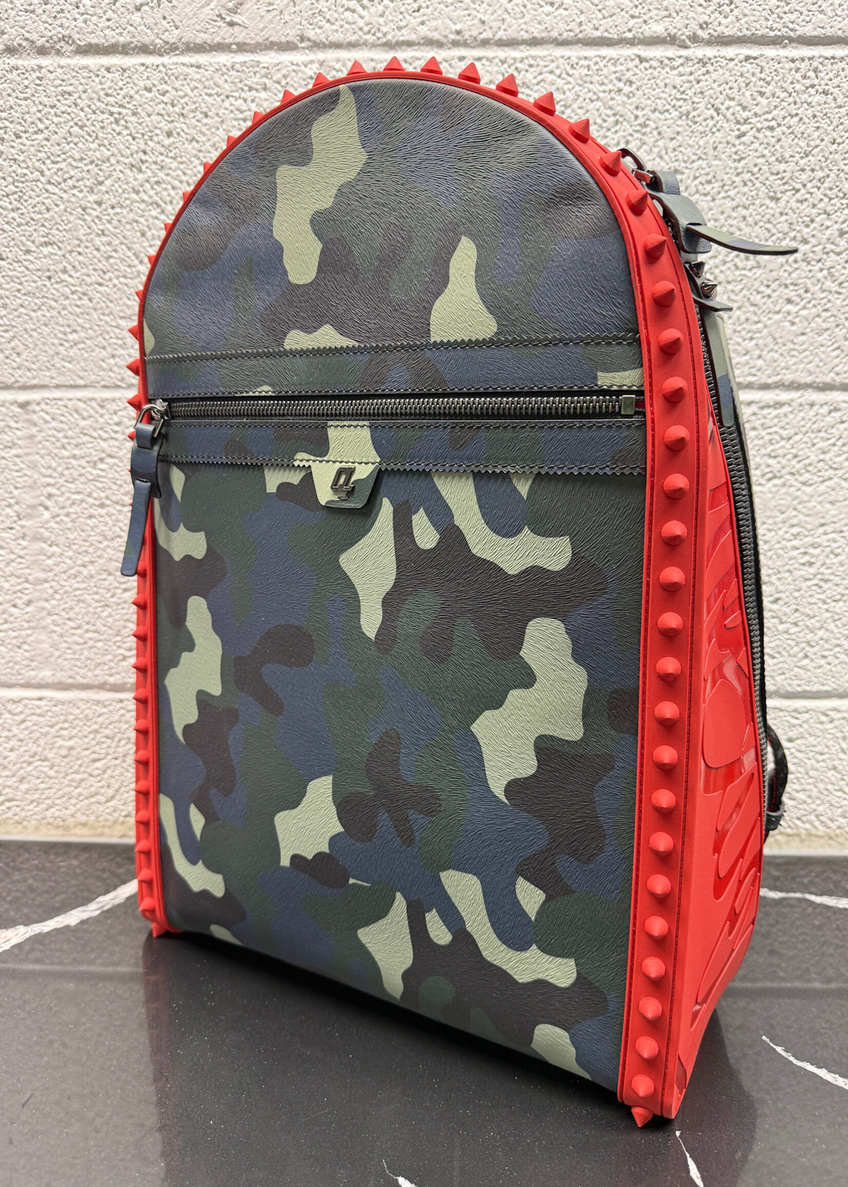 Louboutin Camo Red Spike Backpack