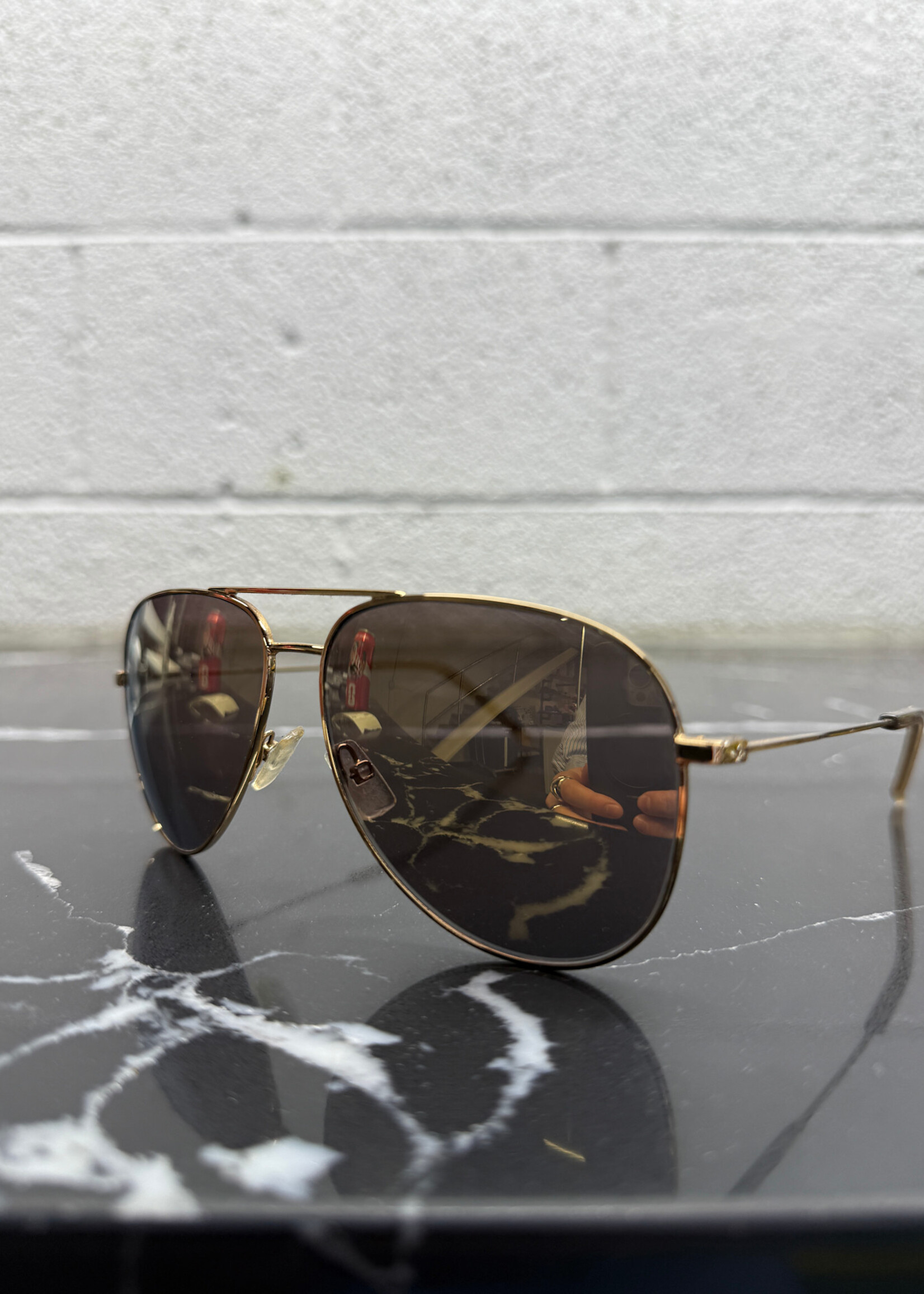 Vintage YSL Gold Aviators NO CASE