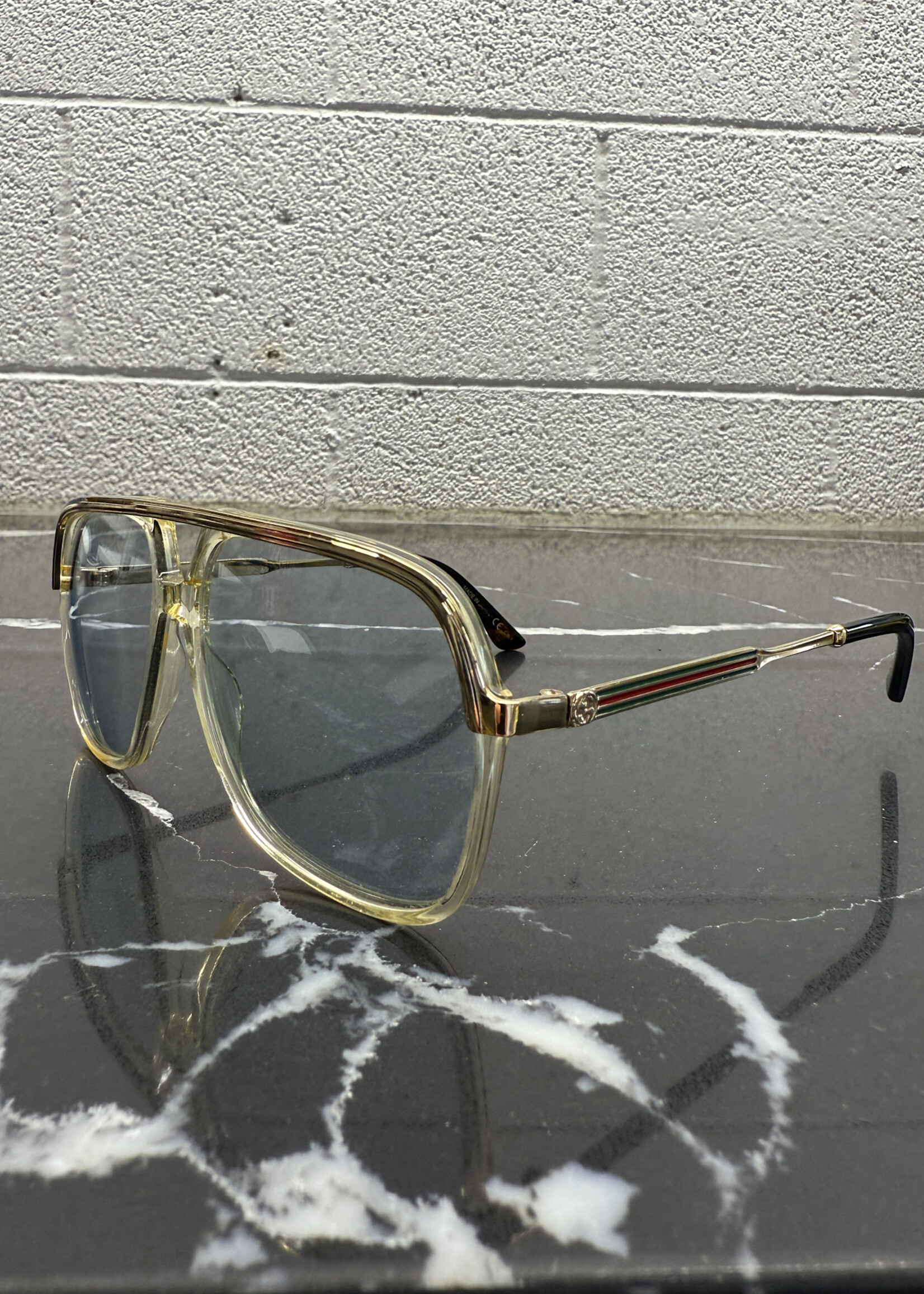 Gucci Clear Trim Glasses NO CASE