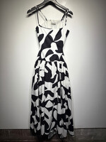 Abercrombie Black White Open Back Maxi Dress XS
