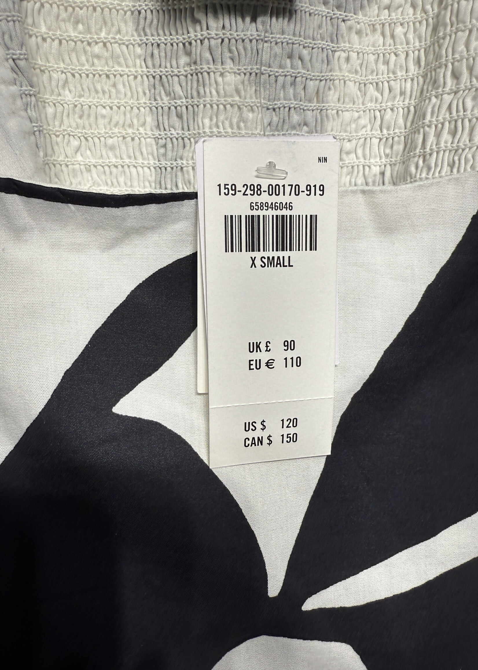 Abercrombie Black White Open Back Maxi Dress XS