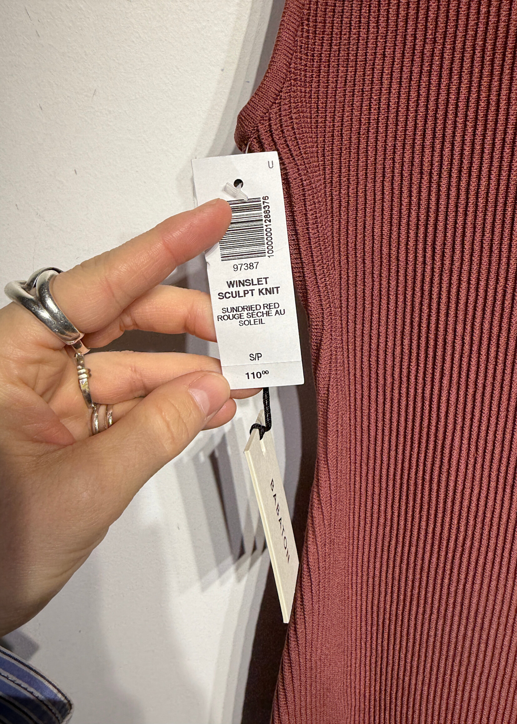 Babaton NWT Winslet Scuplt Knit Red Dress S