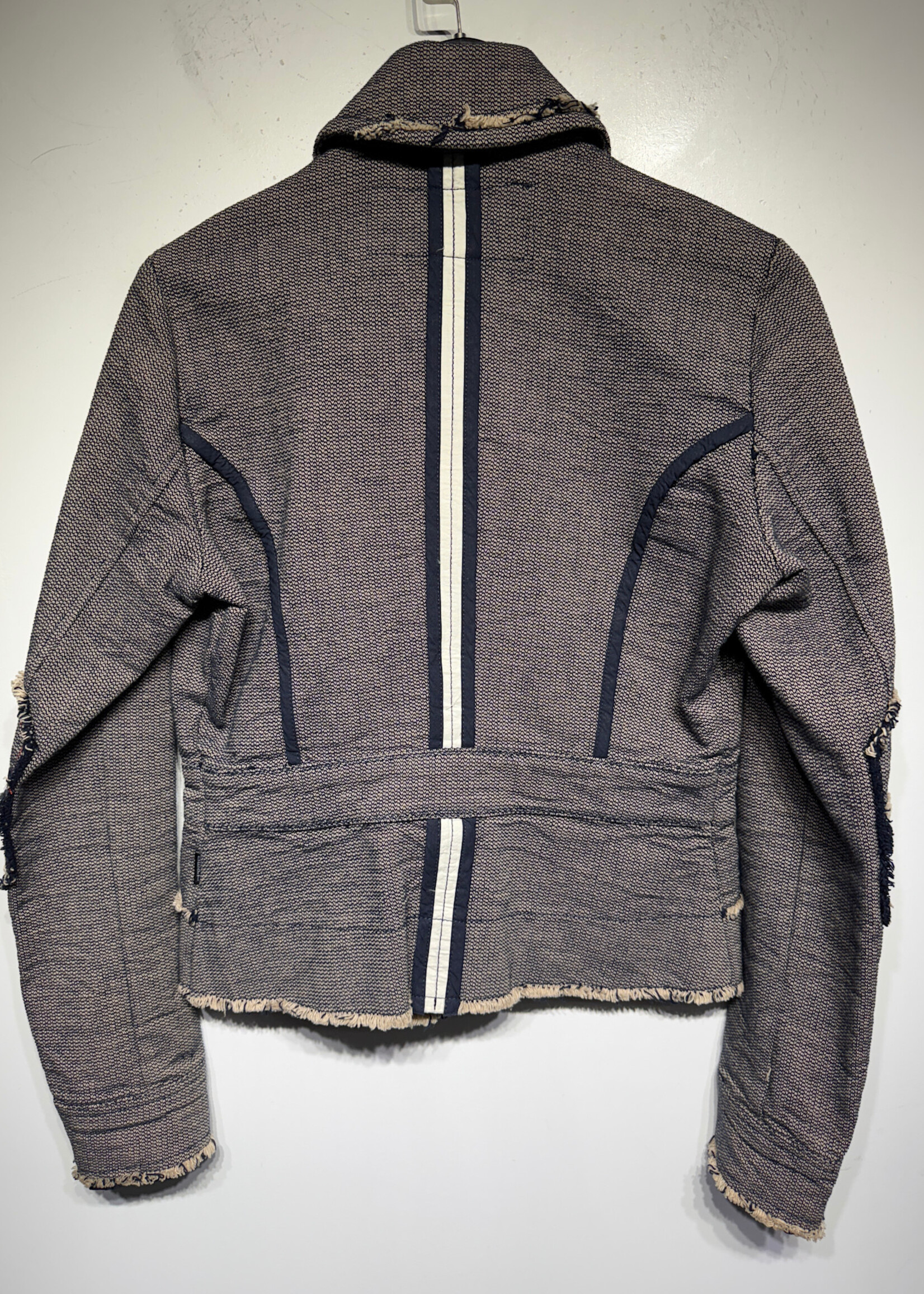 Dept Blue Velour Trim Button Up Jacket M