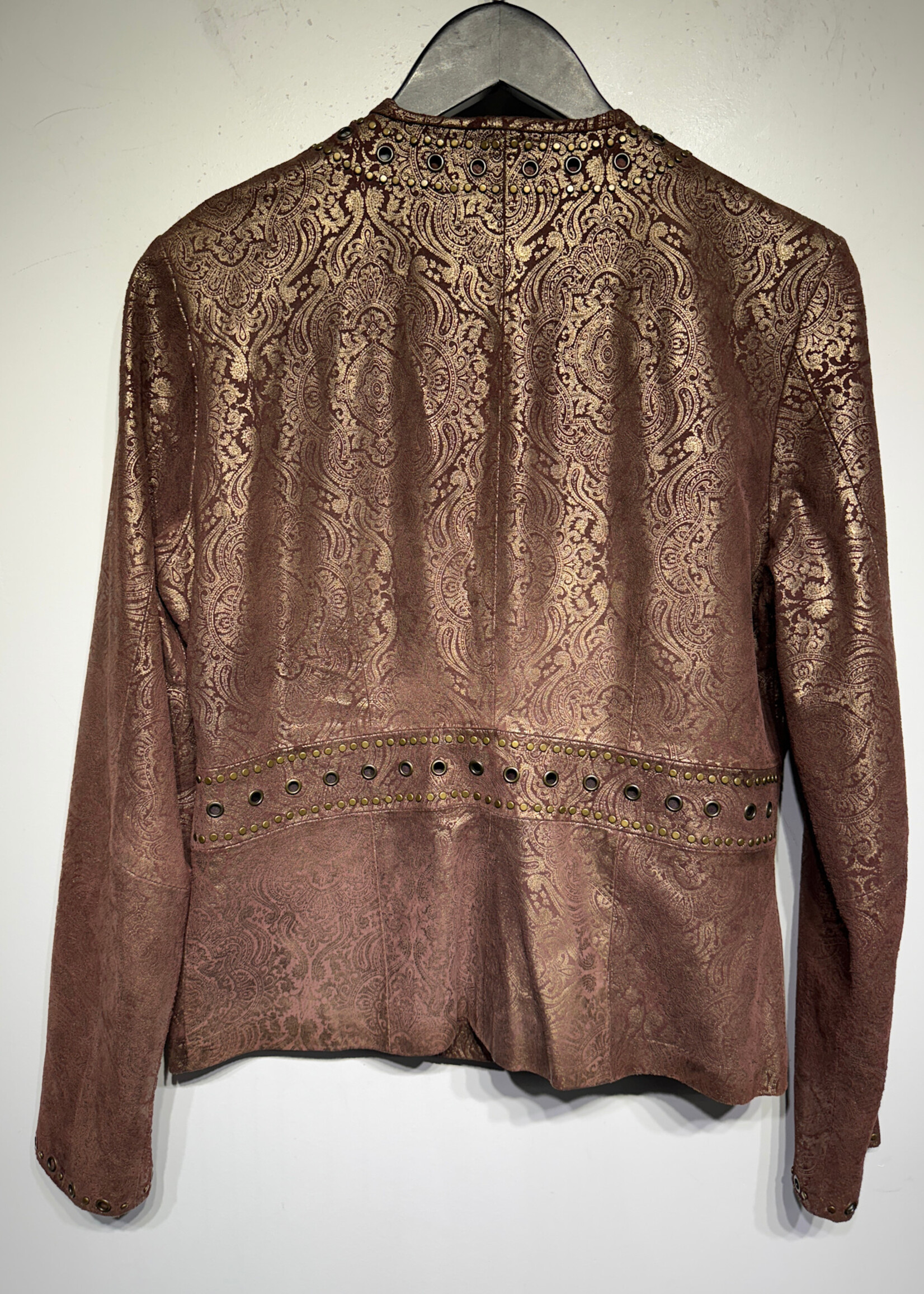 In Suede Studded Paisley Print Jacket M