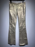 Alice & Olivia Scoop Gold Flare Pants 24