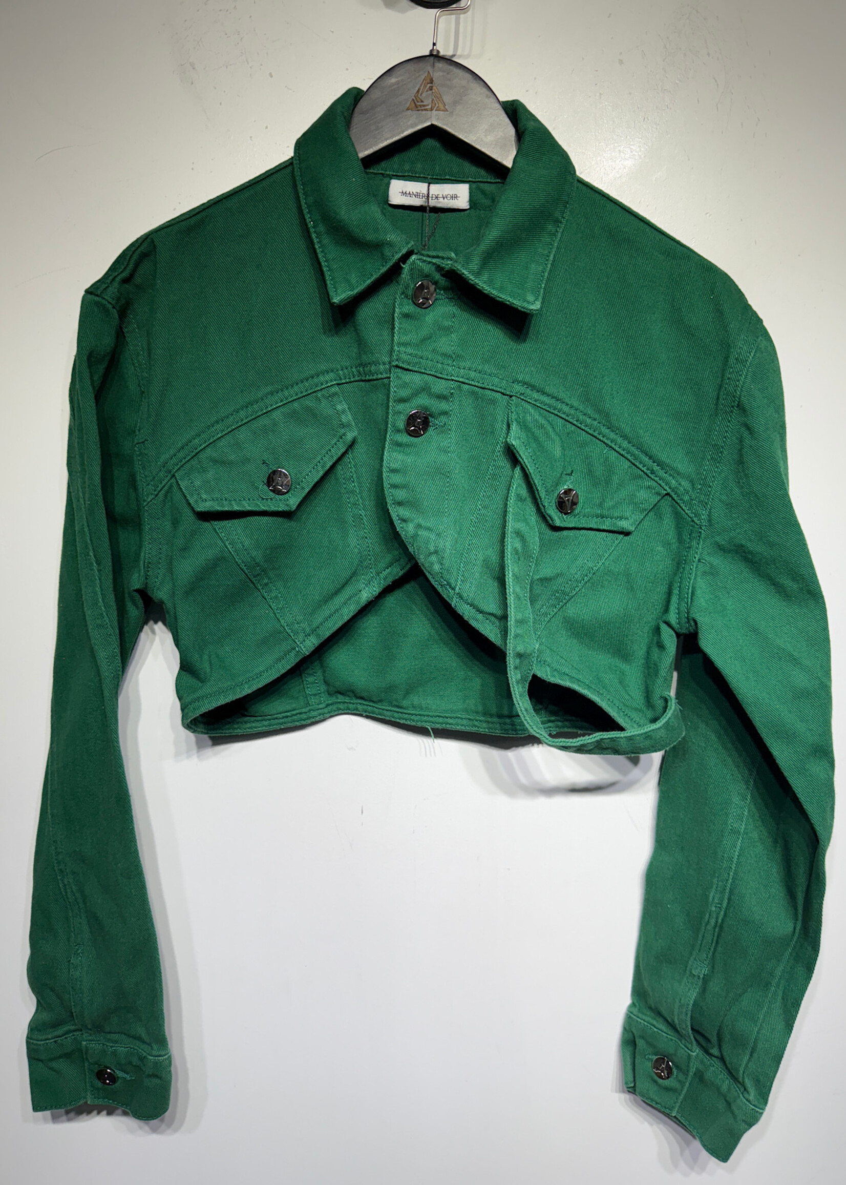 Maniere De Voir Green 2PC Denim Set 6/28"