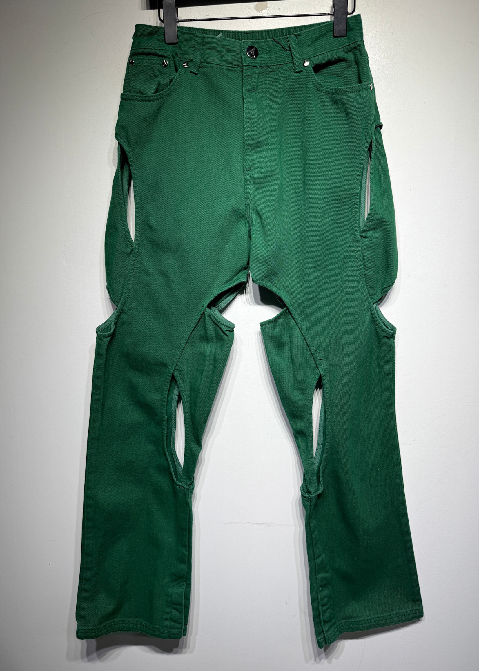 Maniere De Voir Green 2PC Denim Set 6/28"