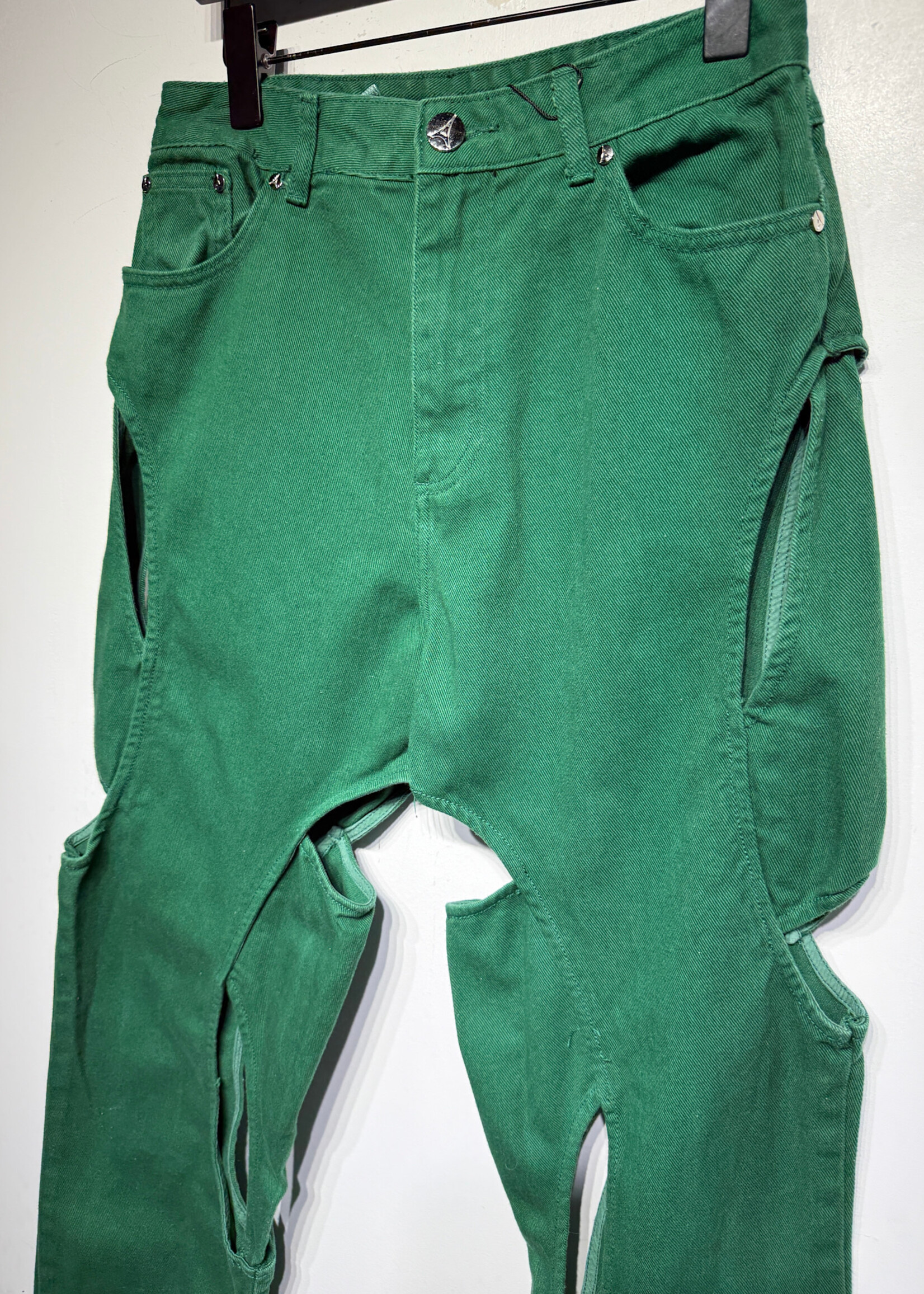 Maniere De Voir Green 2PC Denim Set 6/28"