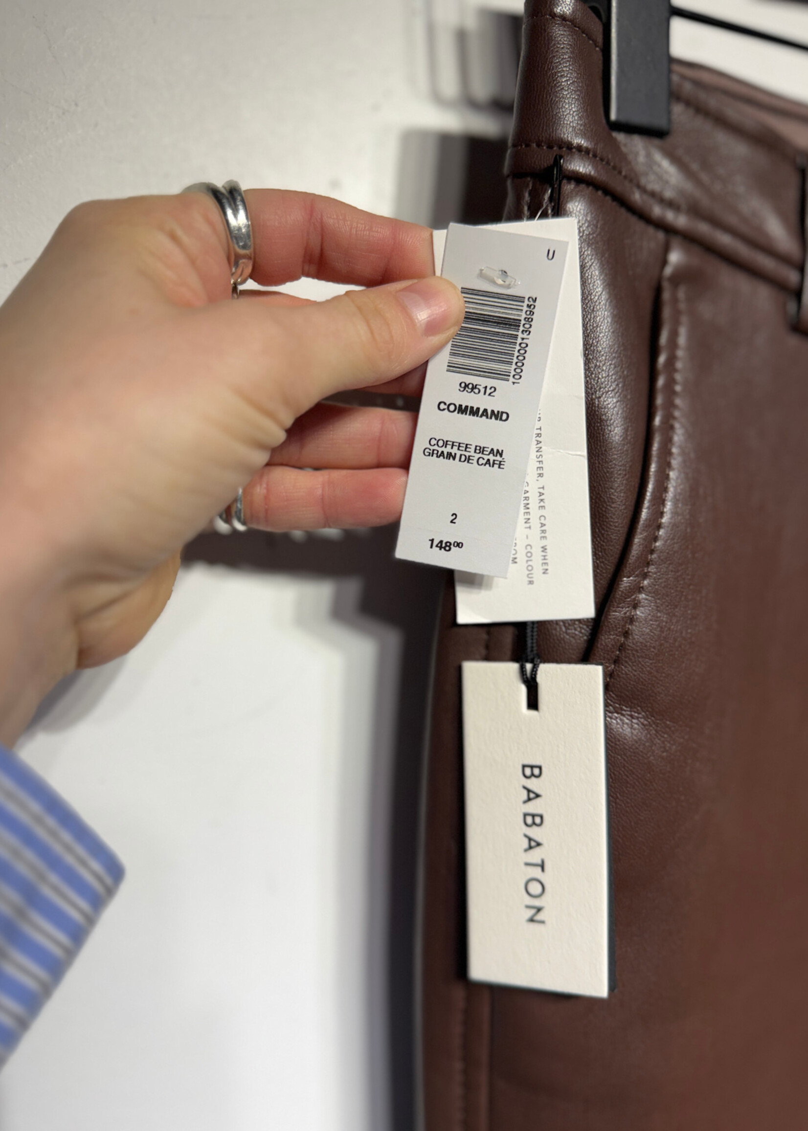 Babaton NWT Faux Leather Command Pant 26