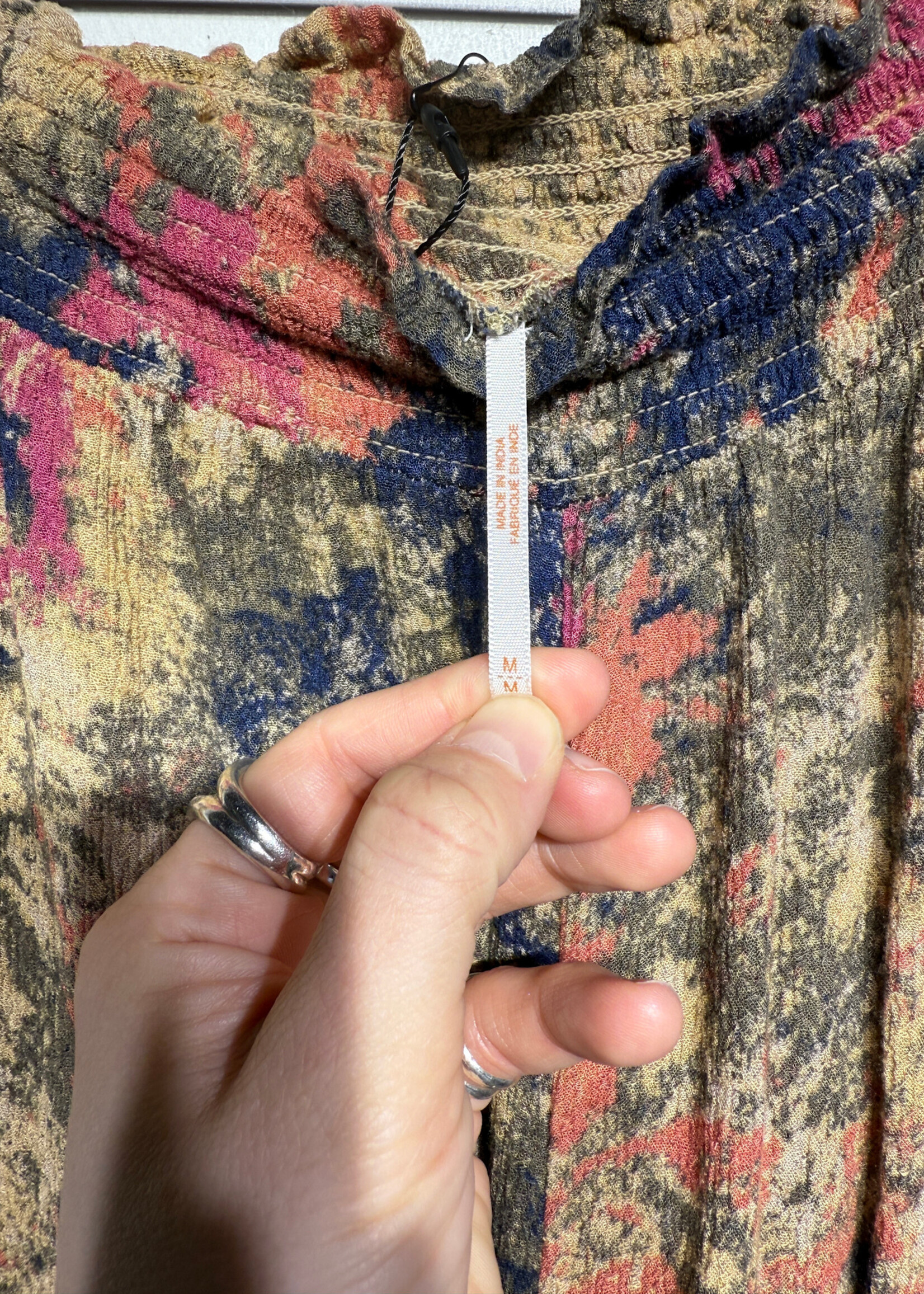 Free People Abstract Print Flowy Set Fem M