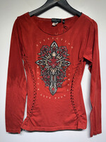 Affliction Y2K Orange 'Black Label' LS M