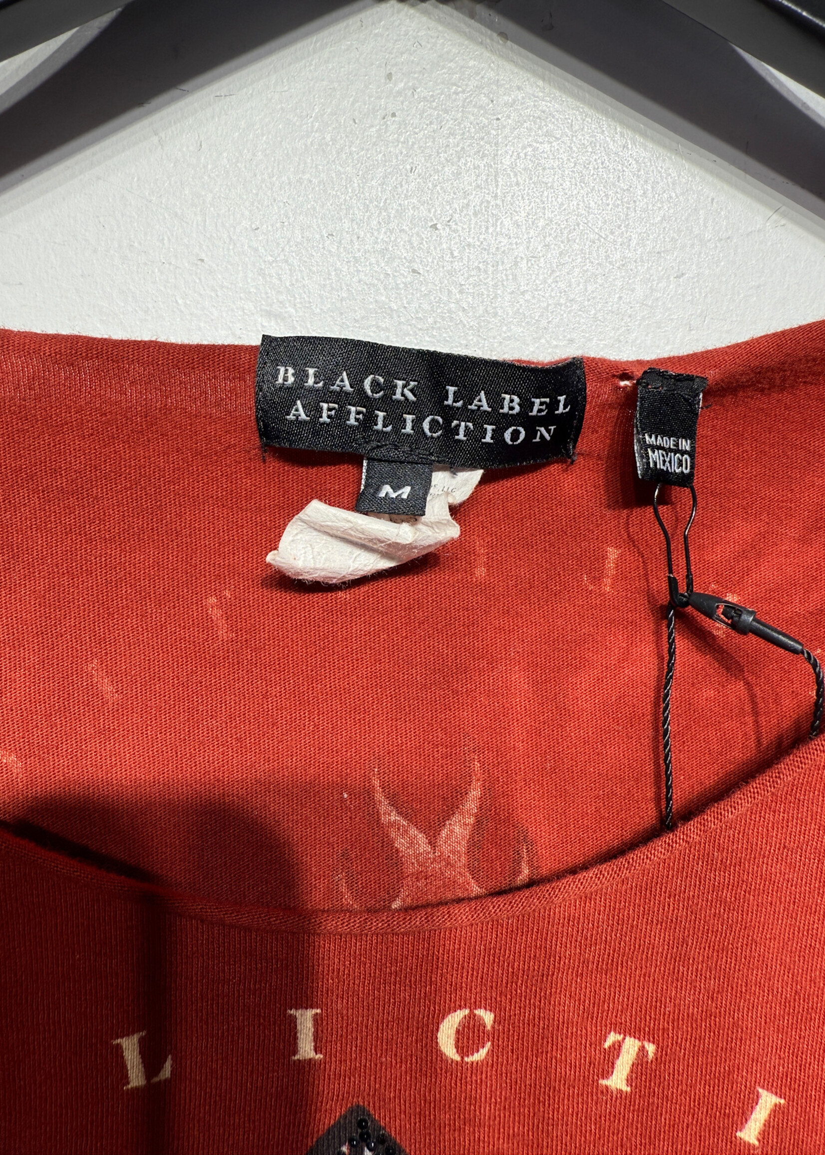 Affliction Y2K Orange 'Black Label' LS M