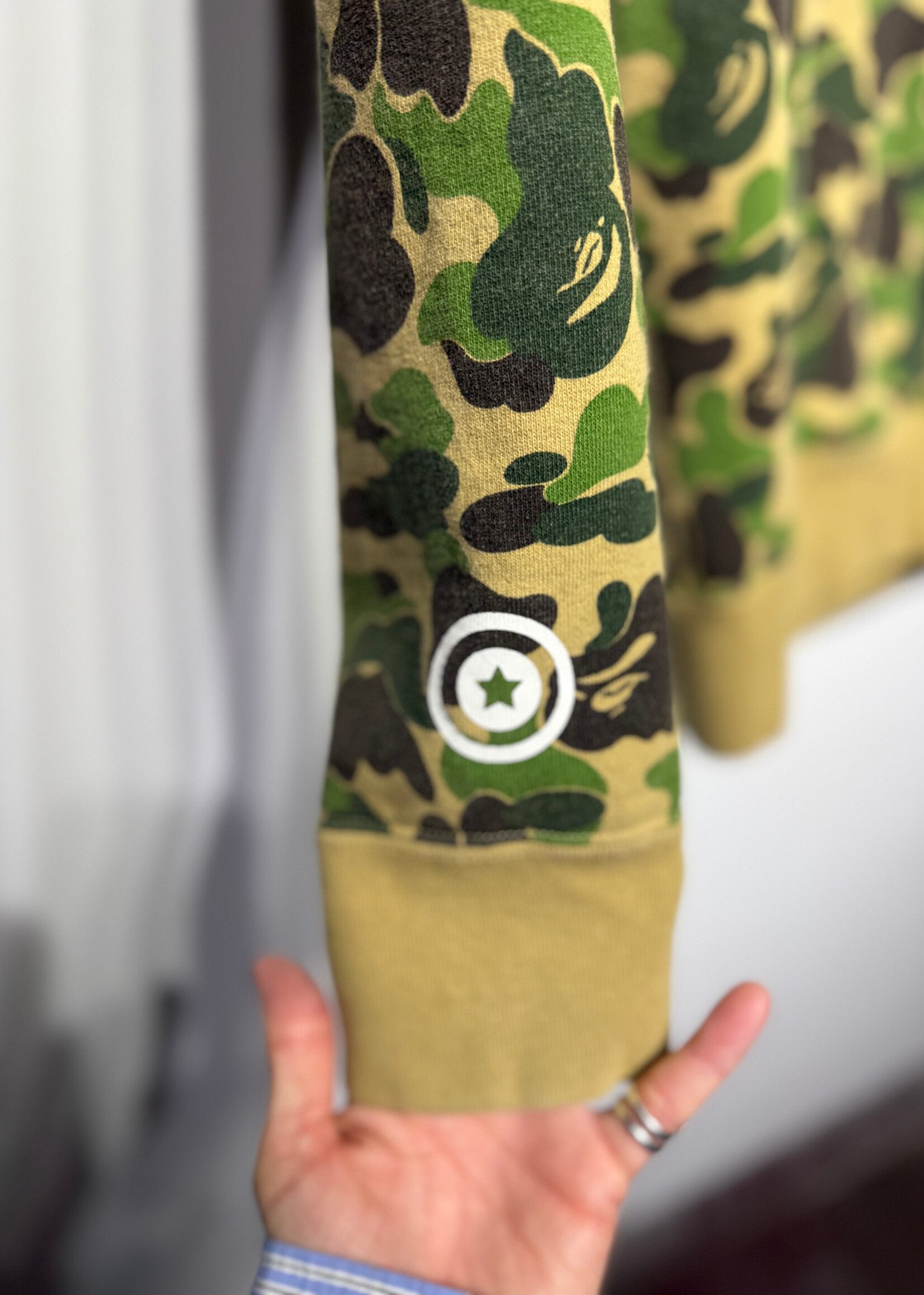 BAPE Double Hood Full Zip Camo Hoodie M