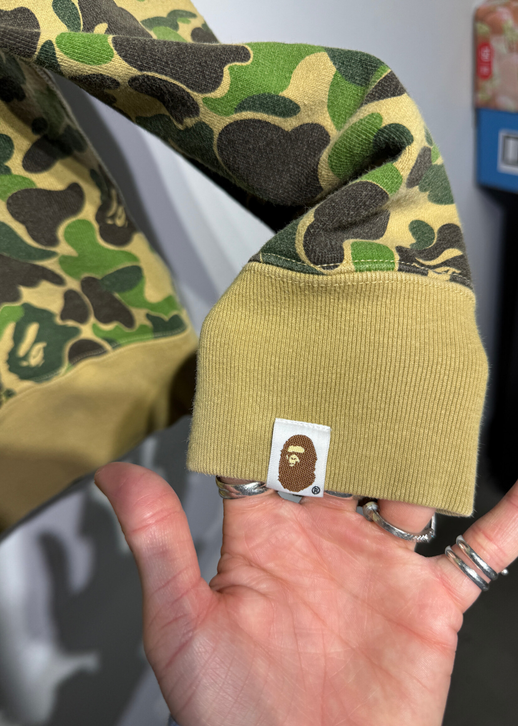 BAPE Double Hood Full Zip Camo Hoodie M