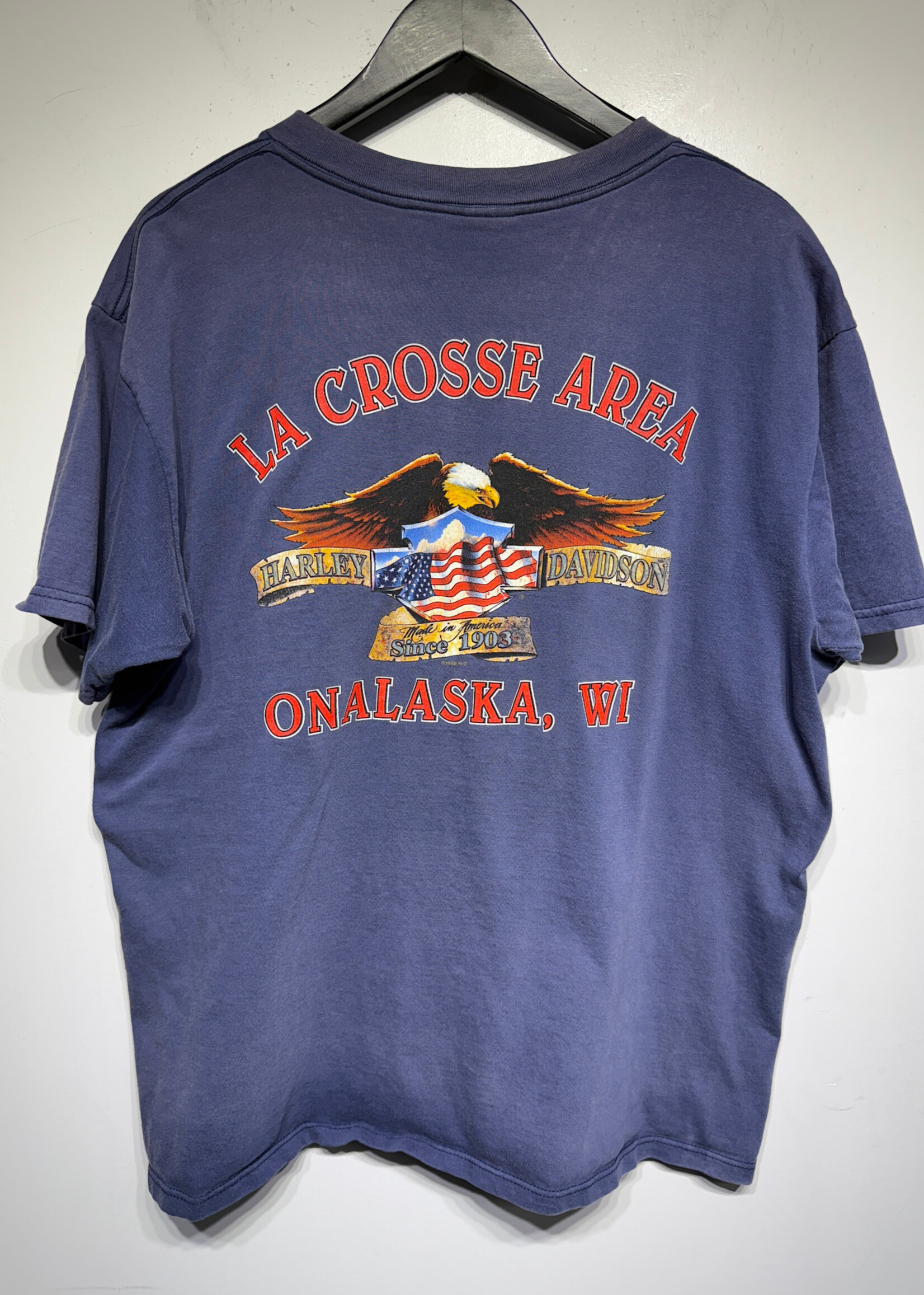 Harley Vintage Blue "1940s" Tee XL AS IS