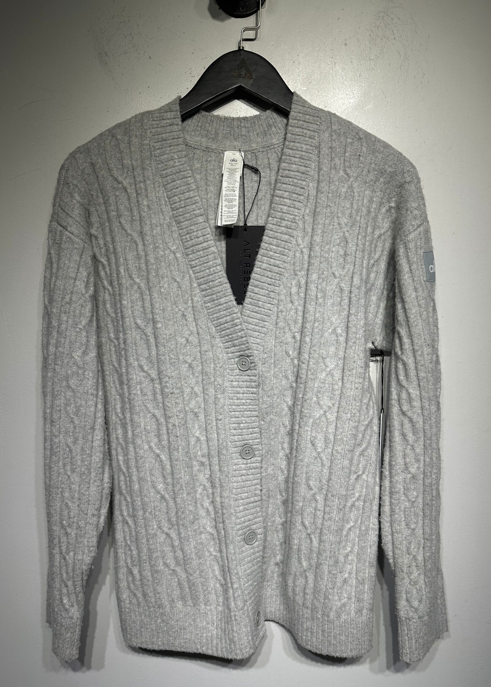 NWT Alo 'Athletic Heather Grey' Cardigan XXS